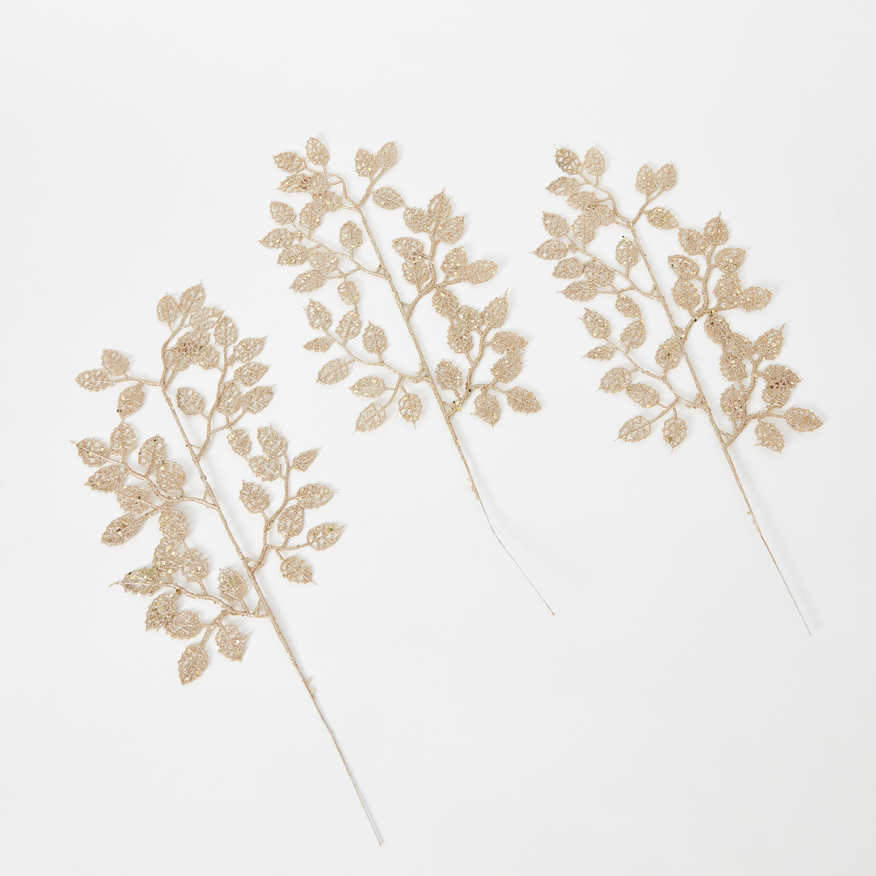 Eve Chamdol 4-Piece Glitter Leafy Pick Set - 14x1x37 cm-hbxhomeware-hbxdecorandfurnishings-image-5