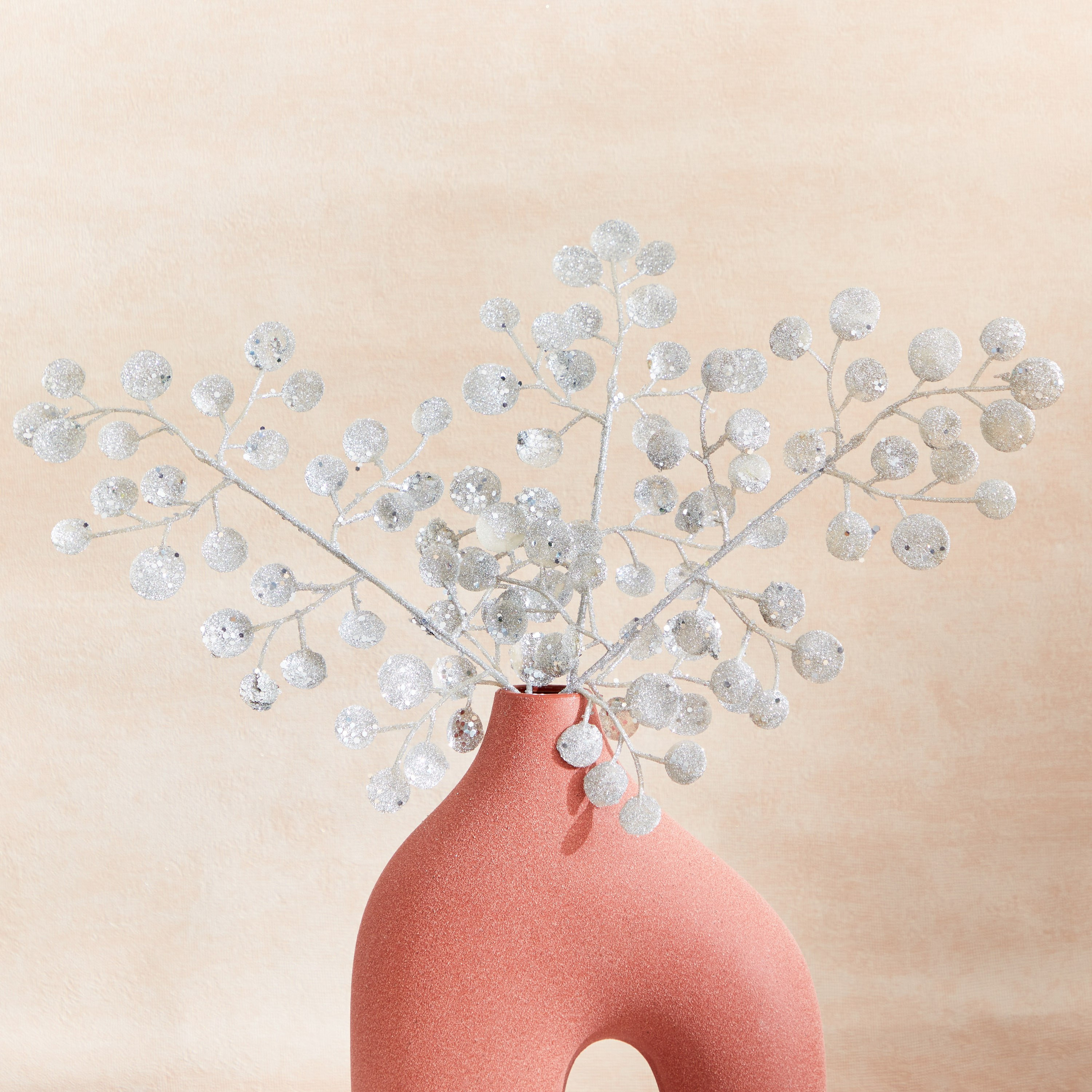 Eve Chamdol 4-Piece Glitter Leafy Pick Berries - 28x2x36 cm-hbxhomeware-hbxdecorandfurnishings-image-1