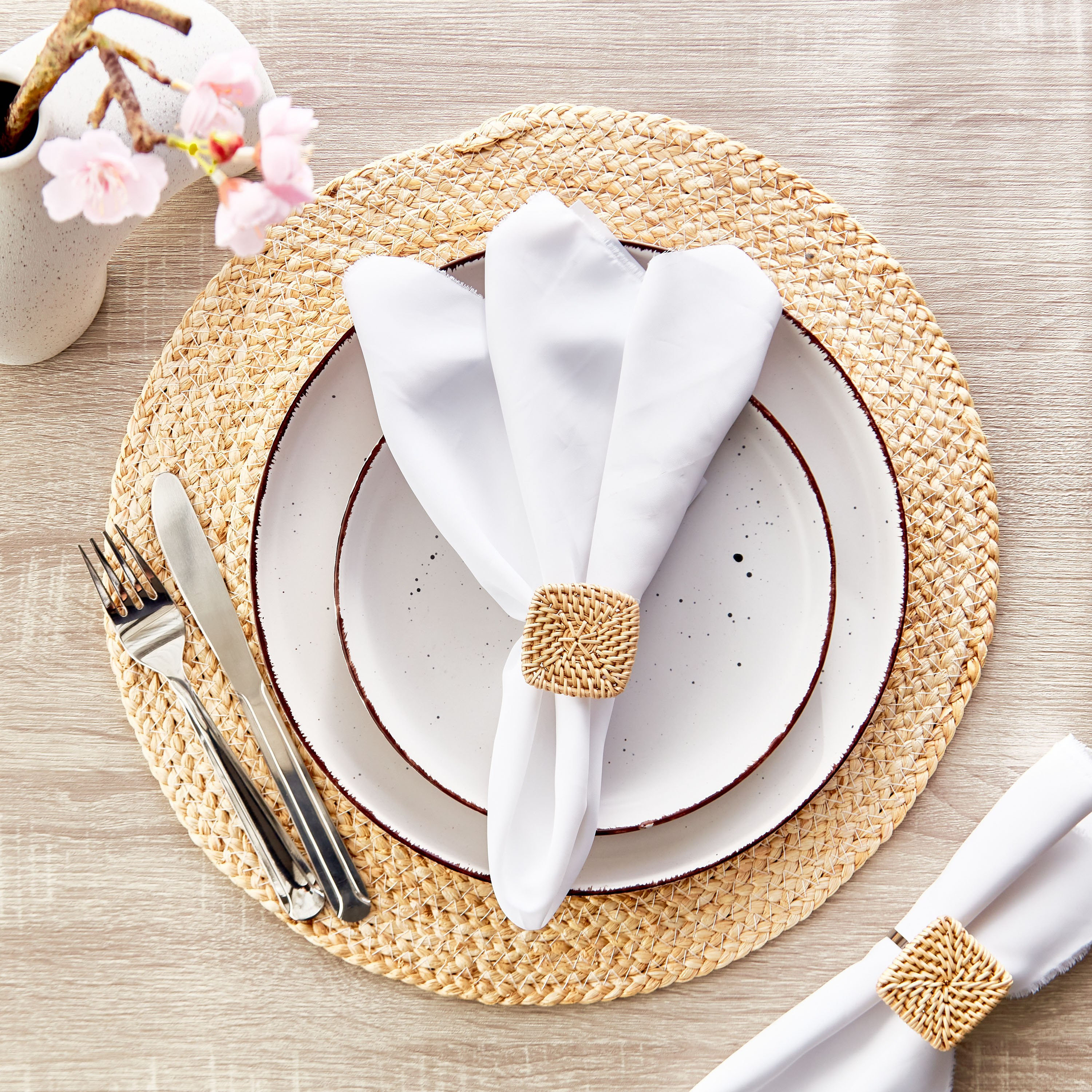 طقم حلقة مناديل سفرة من قطعتين مارش صفير الماء - 4.5x4.5 سم-hbxdecorandfurnishings-homefurnishings-tablelinens-image-3