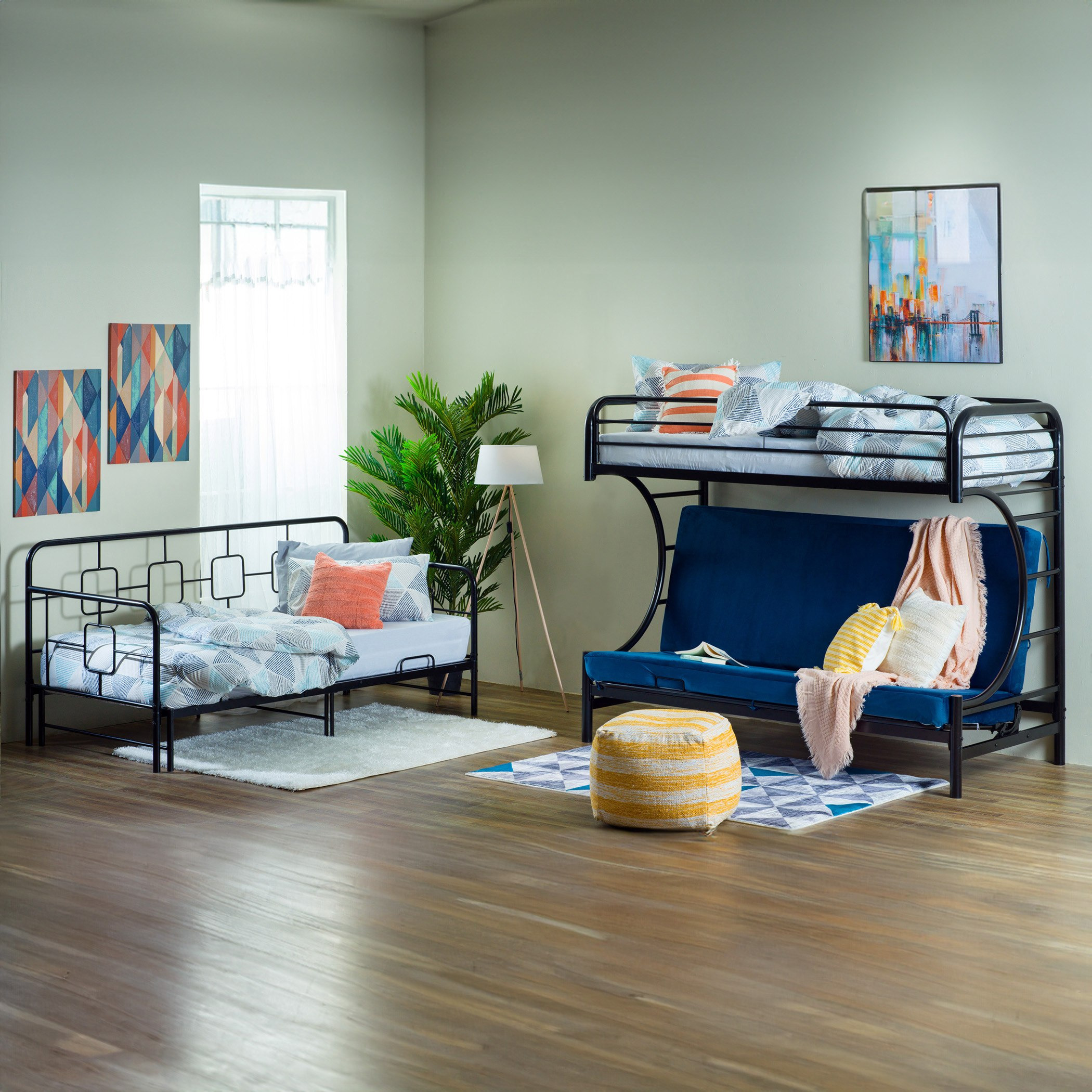 Movo Urban Extendable Metal Single Day Bed - 90x200 cm-hbxbedroom-bedsandbedsets-daybeds-image-13
