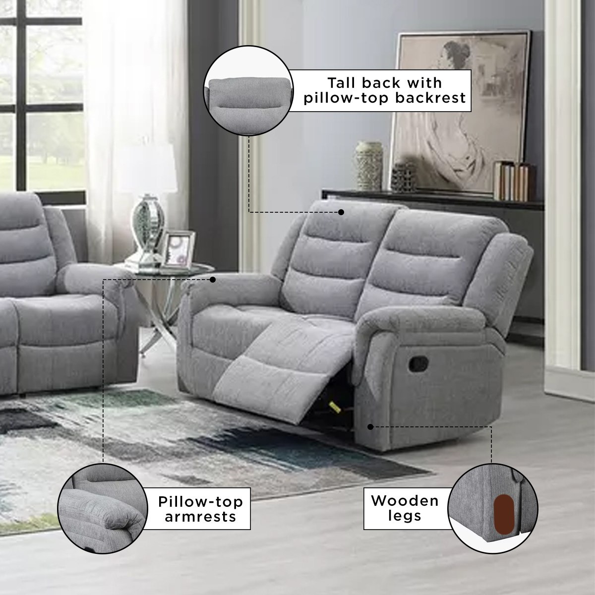 طقم كنبة استرخاء بمقعدين من جريفين-hbxlivingroom-sofasandarmchairs-sofas-image-5