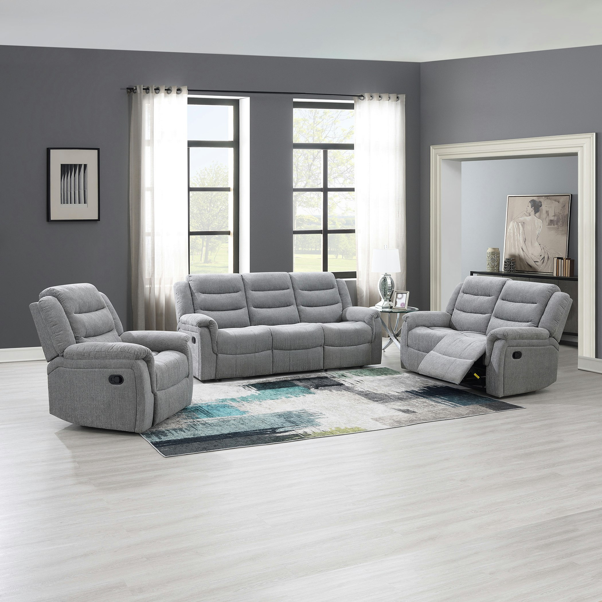 طقم كنبة استرخاء بمقعدين من جريفين-hbxlivingroom-sofasandarmchairs-sofas-image-12