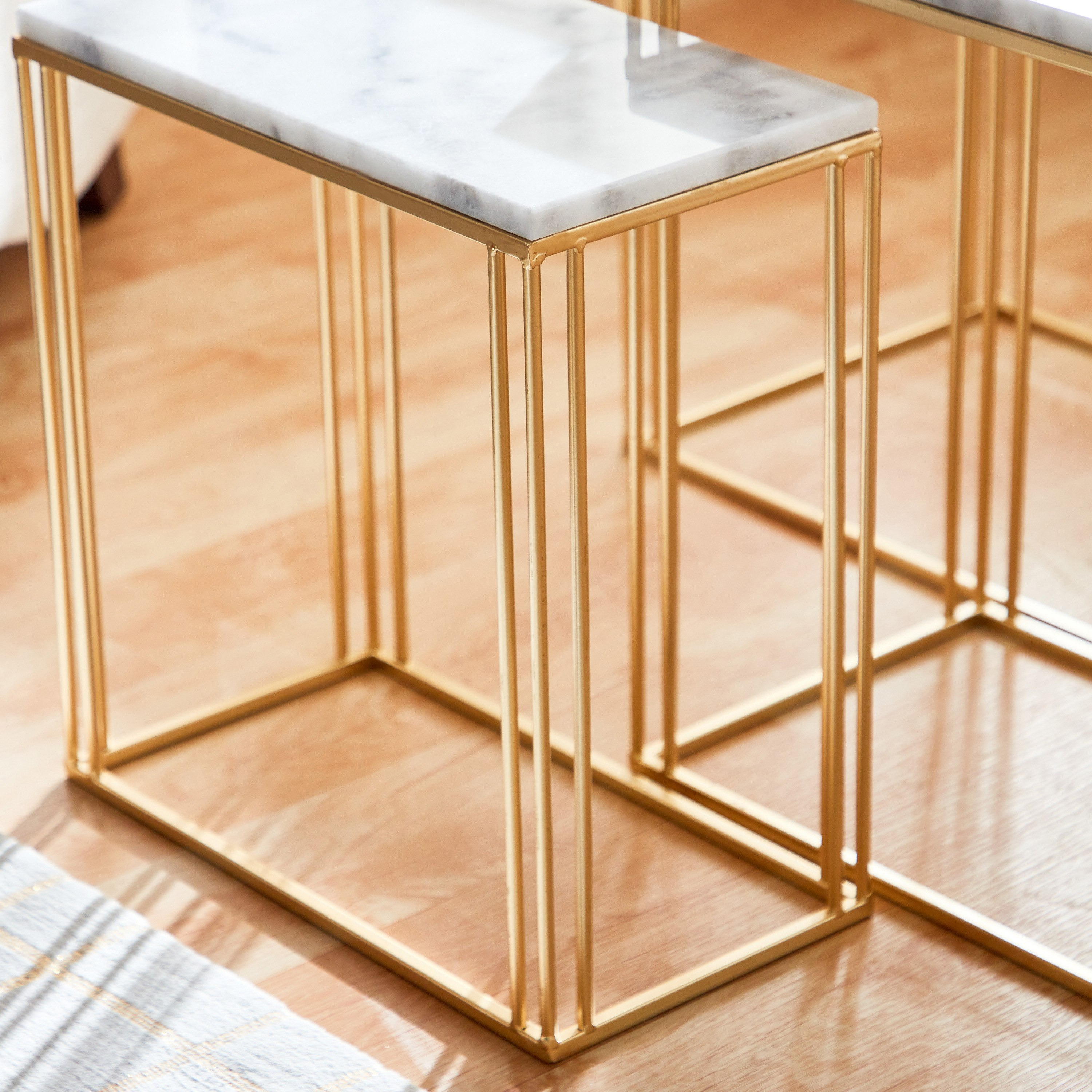 طاولة جانبية بسطح رخام من لينور - طقم من 3 قطع-hbxfurniture-livingroom-endtables-image-5
