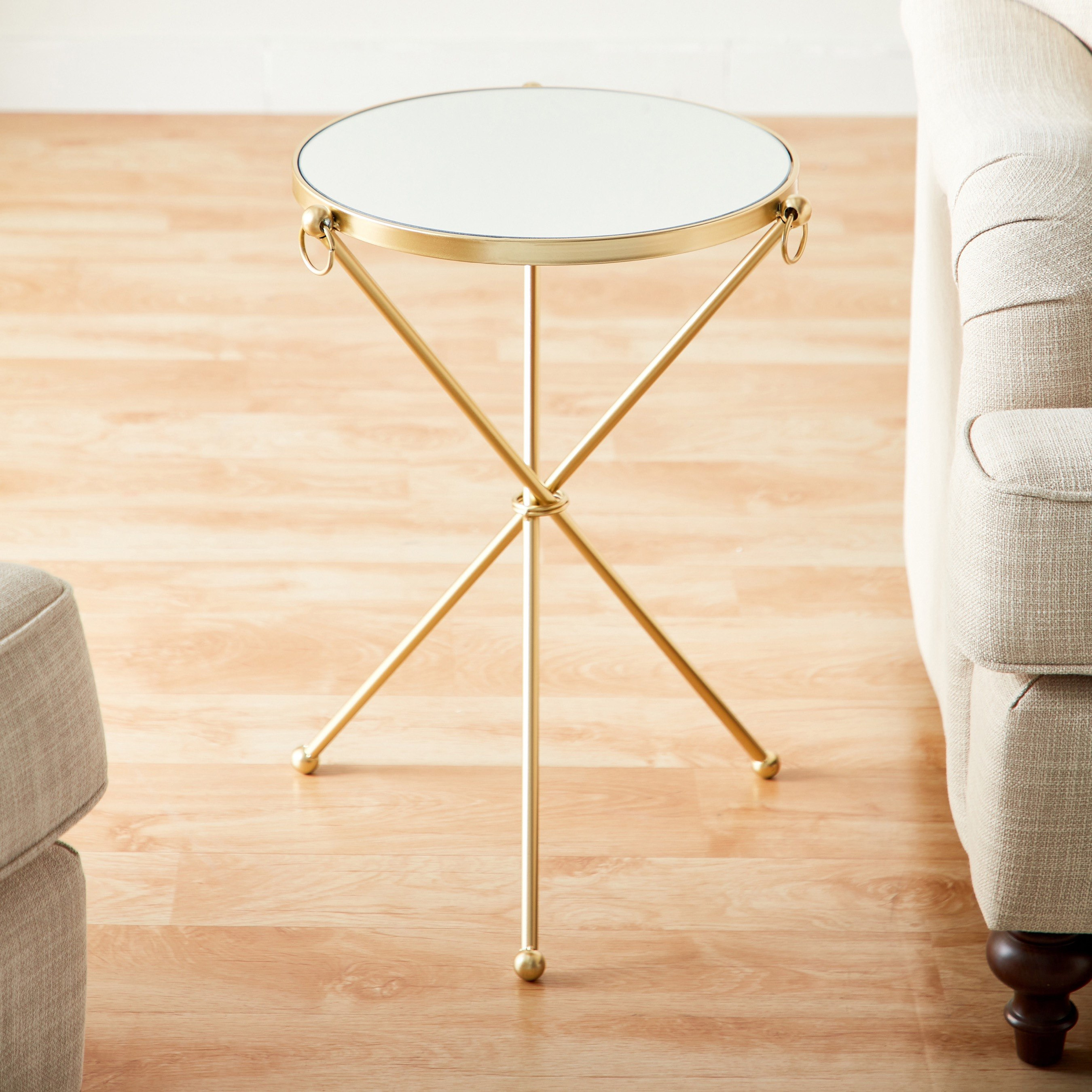 Collette Round Mirror Top End Table-hbxfurniture-livingroom-endtables-image-2