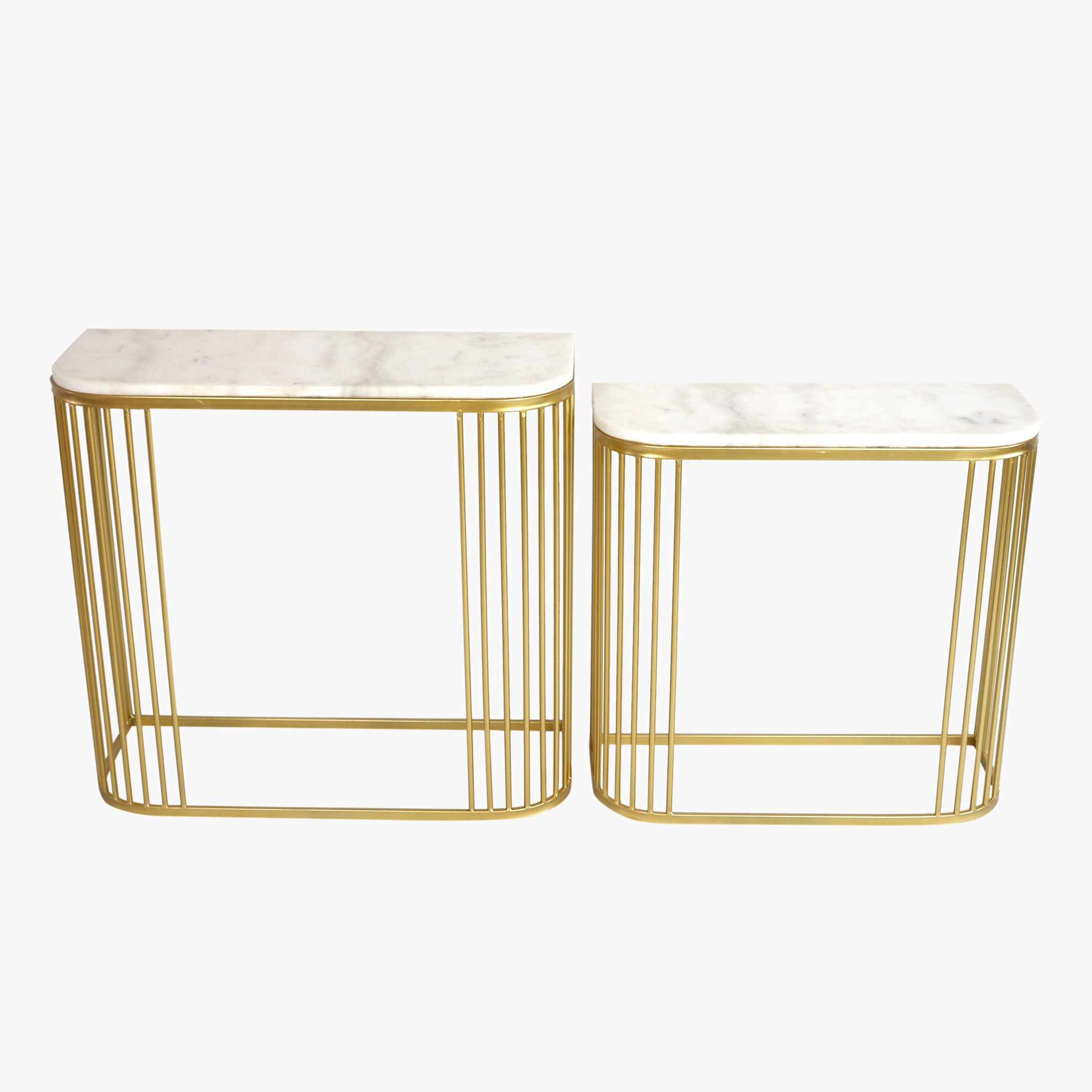 طقم طاولات كونسول بسطح رخامي قطعتين من لينور-hbxfurniture-tablesandstands-consoletables-image-2