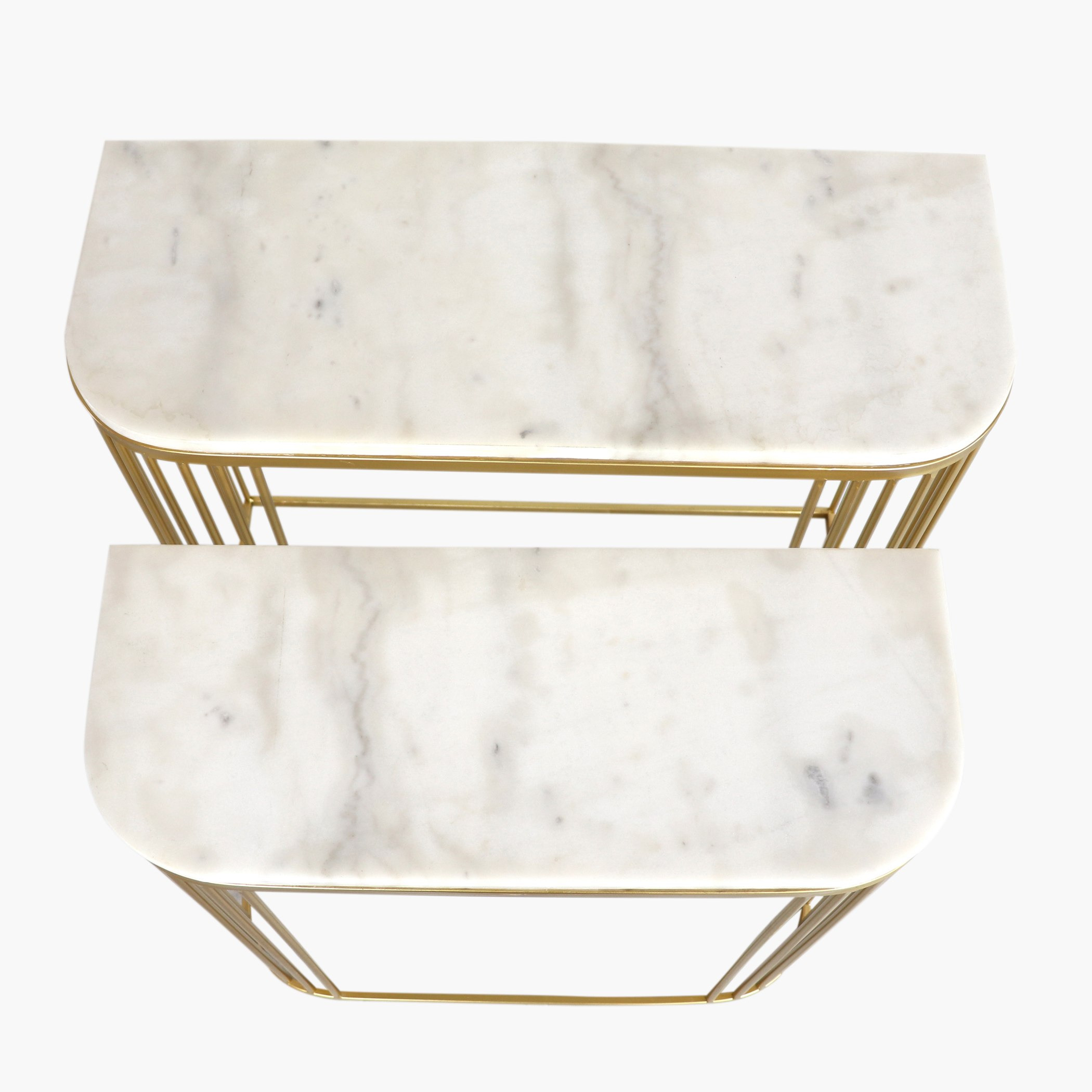طقم طاولات كونسول بسطح رخامي قطعتين من لينور-hbxfurniture-tablesandstands-consoletables-image-4