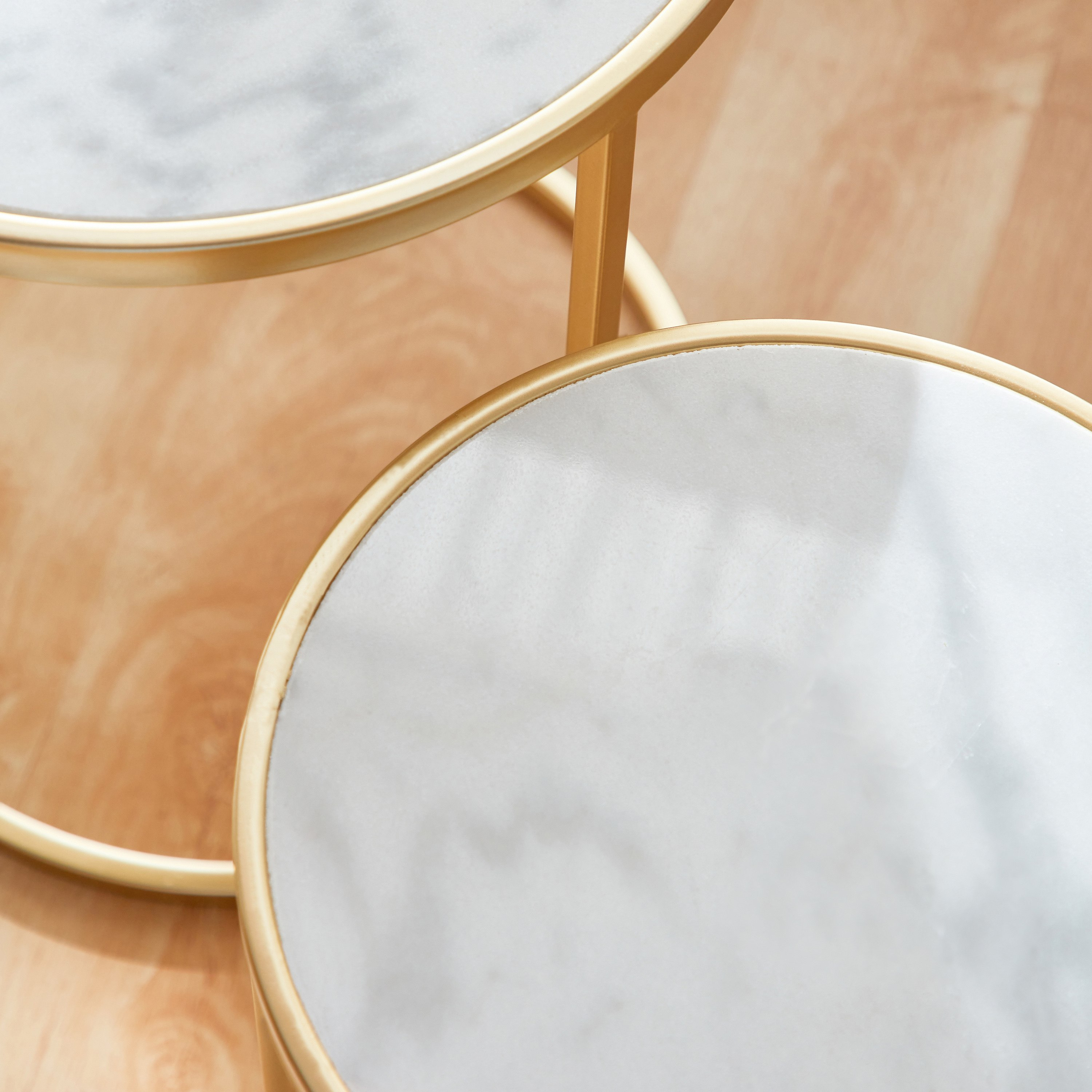 طقم طاولة جانبية بسطح رخام مستدير قطعتين من امبريس-hbxfurniture-livingroom-endtables-image-4