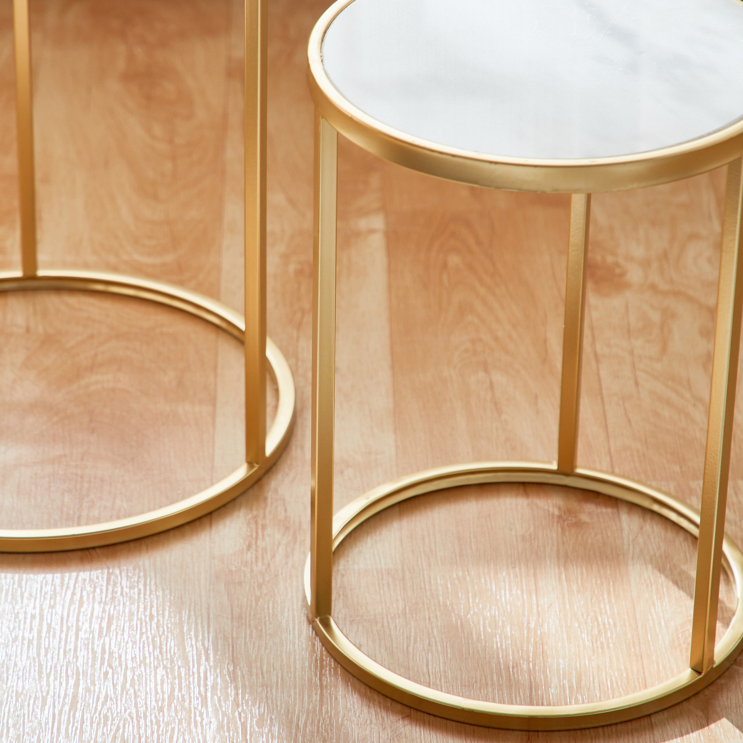 طقم طاولة جانبية بسطح رخام مستدير قطعتين من امبريس-hbxfurniture-livingroom-endtables-image-5