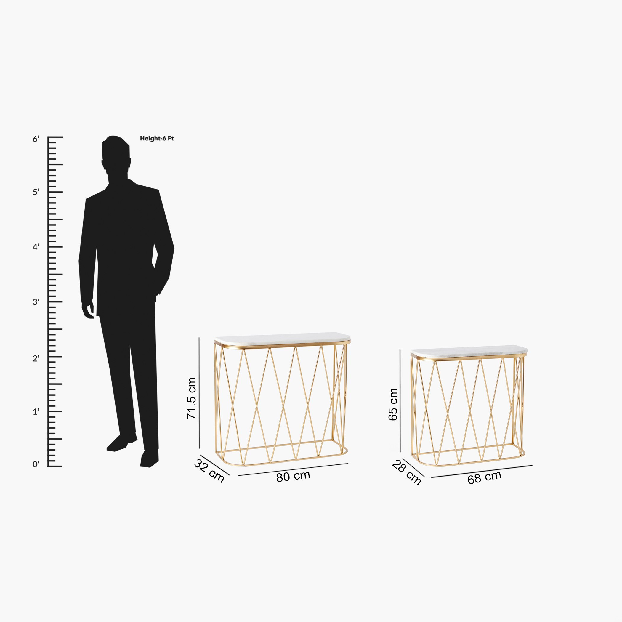 طقم طاولة كونسول بسطح رخامي قطعتين من سبايكر-hbxfurniture-tablesandstands-consoletables-image-10