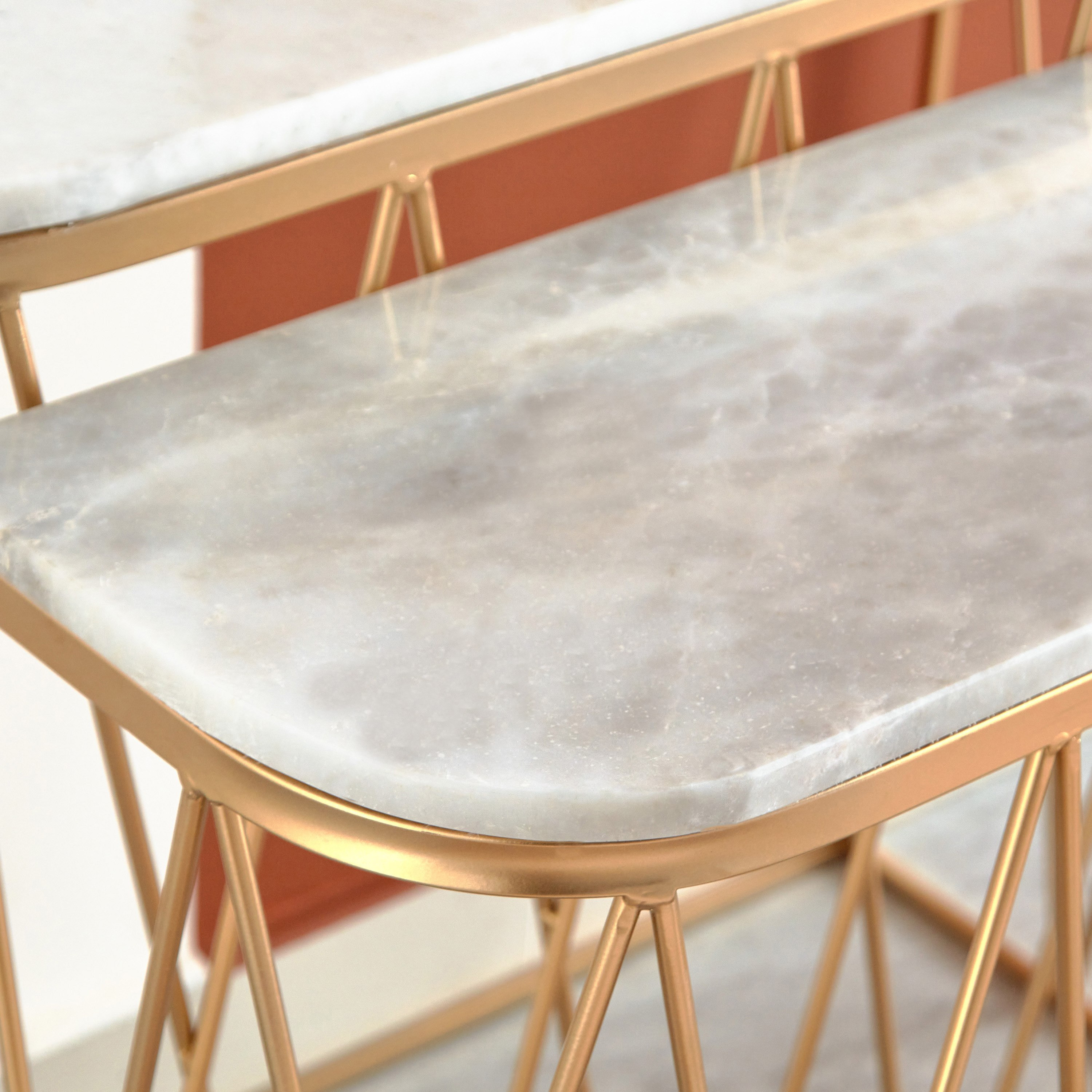 طقم طاولة كونسول بسطح رخامي قطعتين من سبايكر-hbxfurniture-tablesandstands-consoletables-image-5