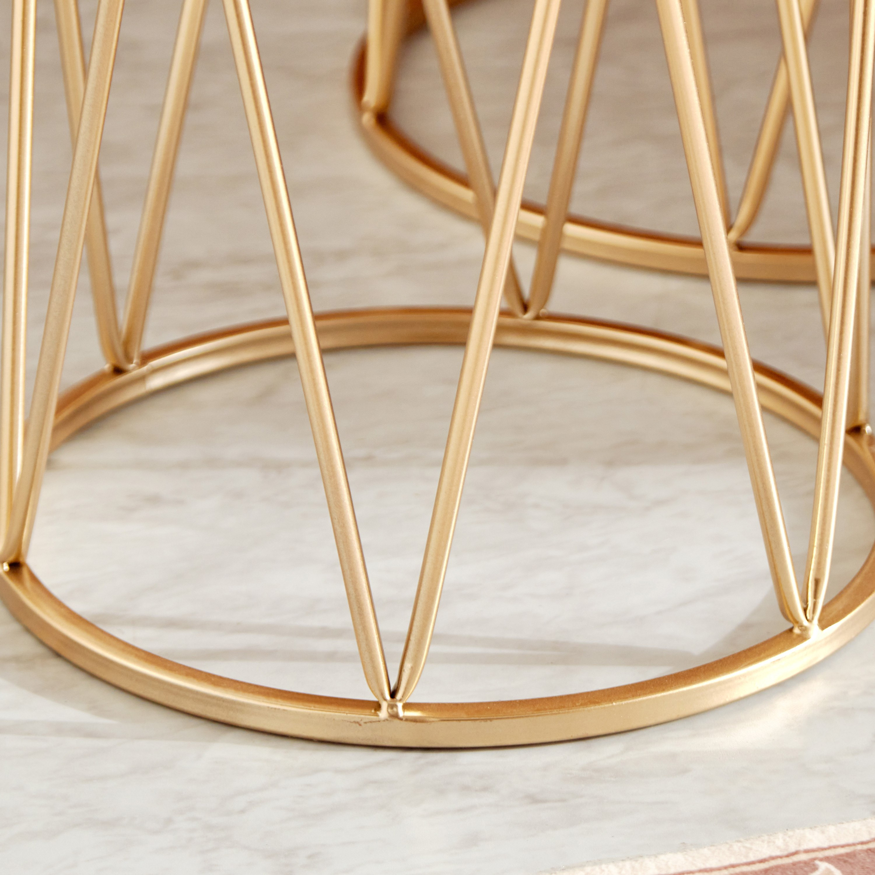 حامل إناء زرع مستدير بسطح رخام من سبيكار - طقم قطعتين-hbxfurniture-livingroom-endtables-image-6