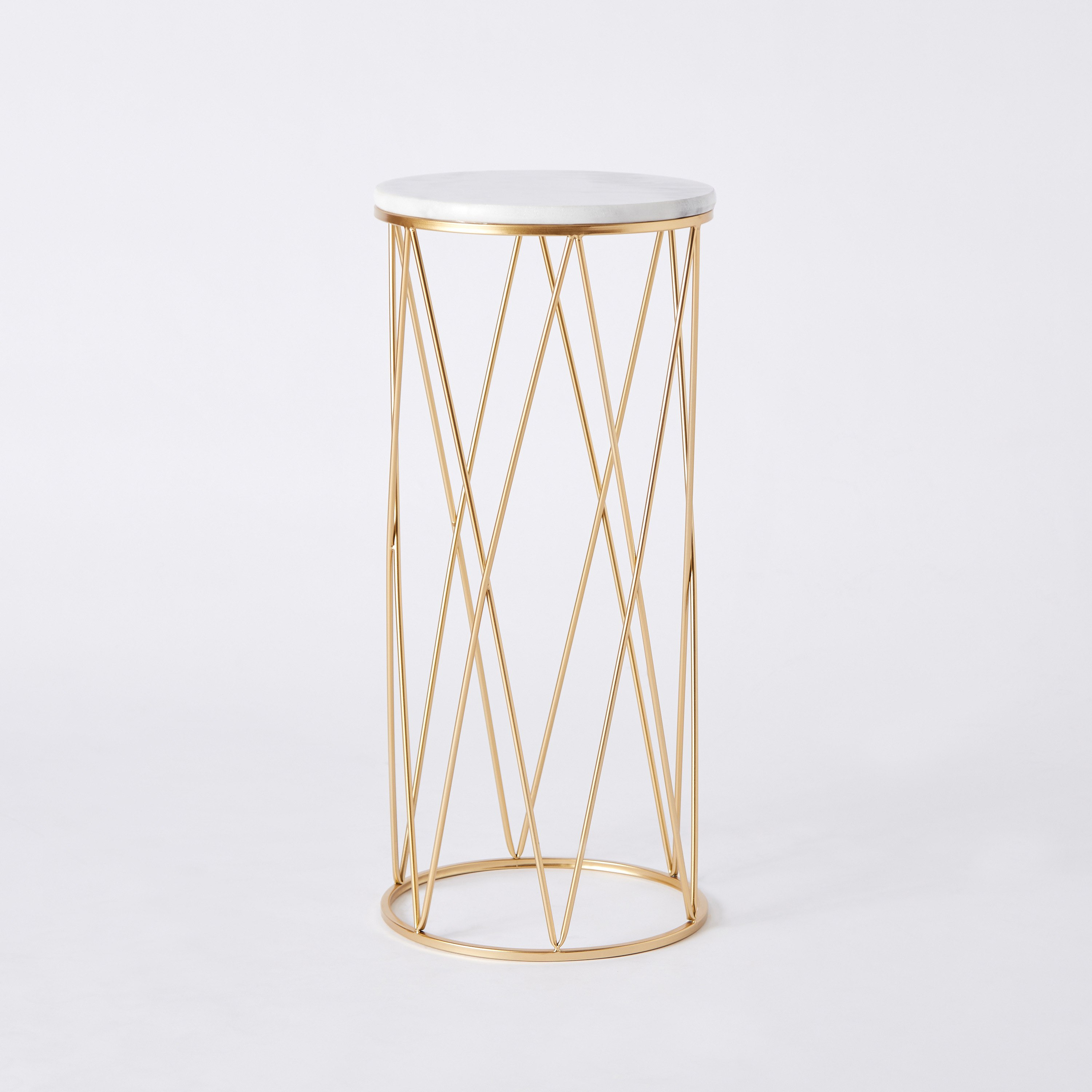 حامل إناء زرع مستدير بسطح رخام من سبيكار - طقم قطعتين-hbxfurniture-livingroom-endtables-image-9