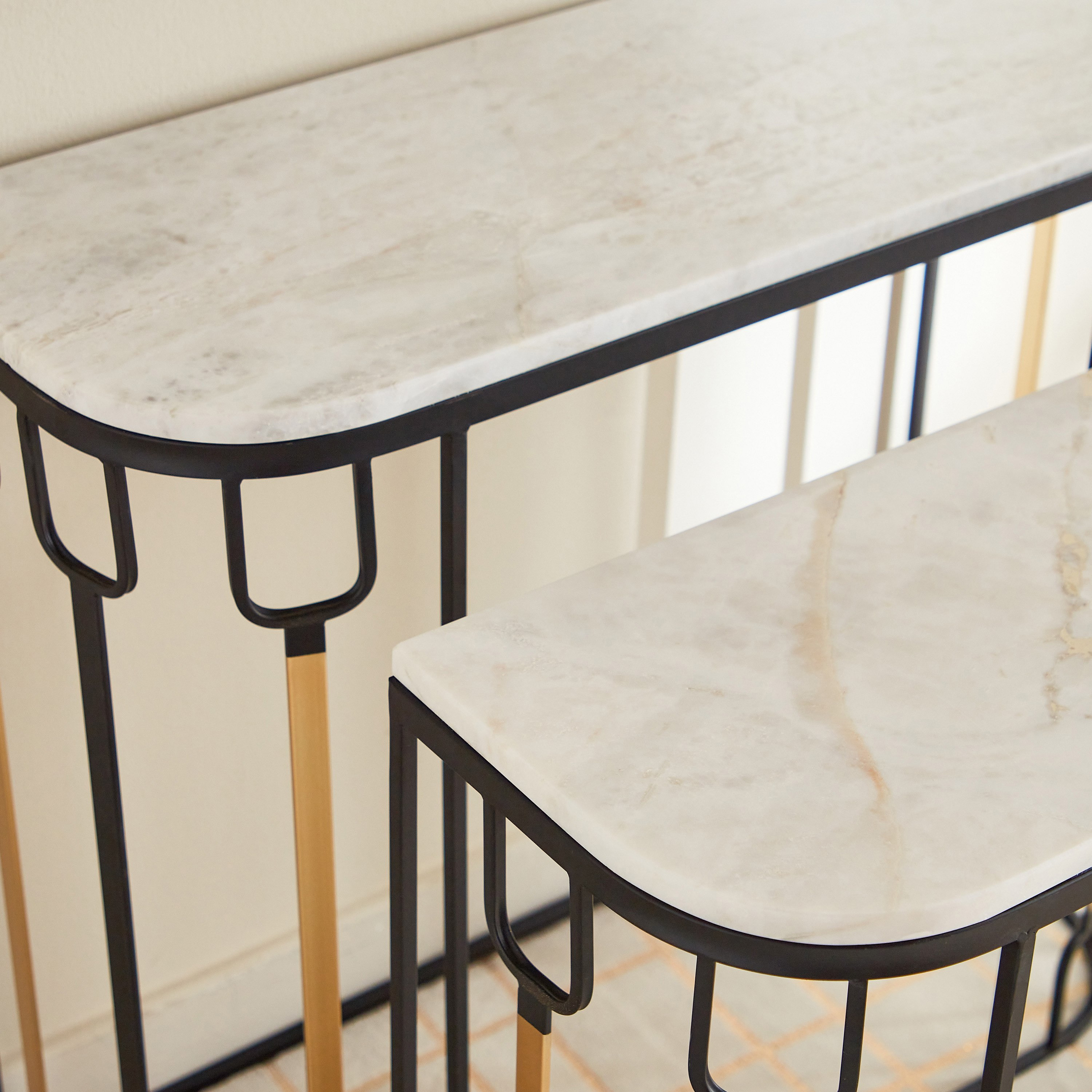 طاولة كونسول بسطح رخام من آثيا - طقم من قطعتين-hbxfurniture-tablesandstands-consoletables-image-5