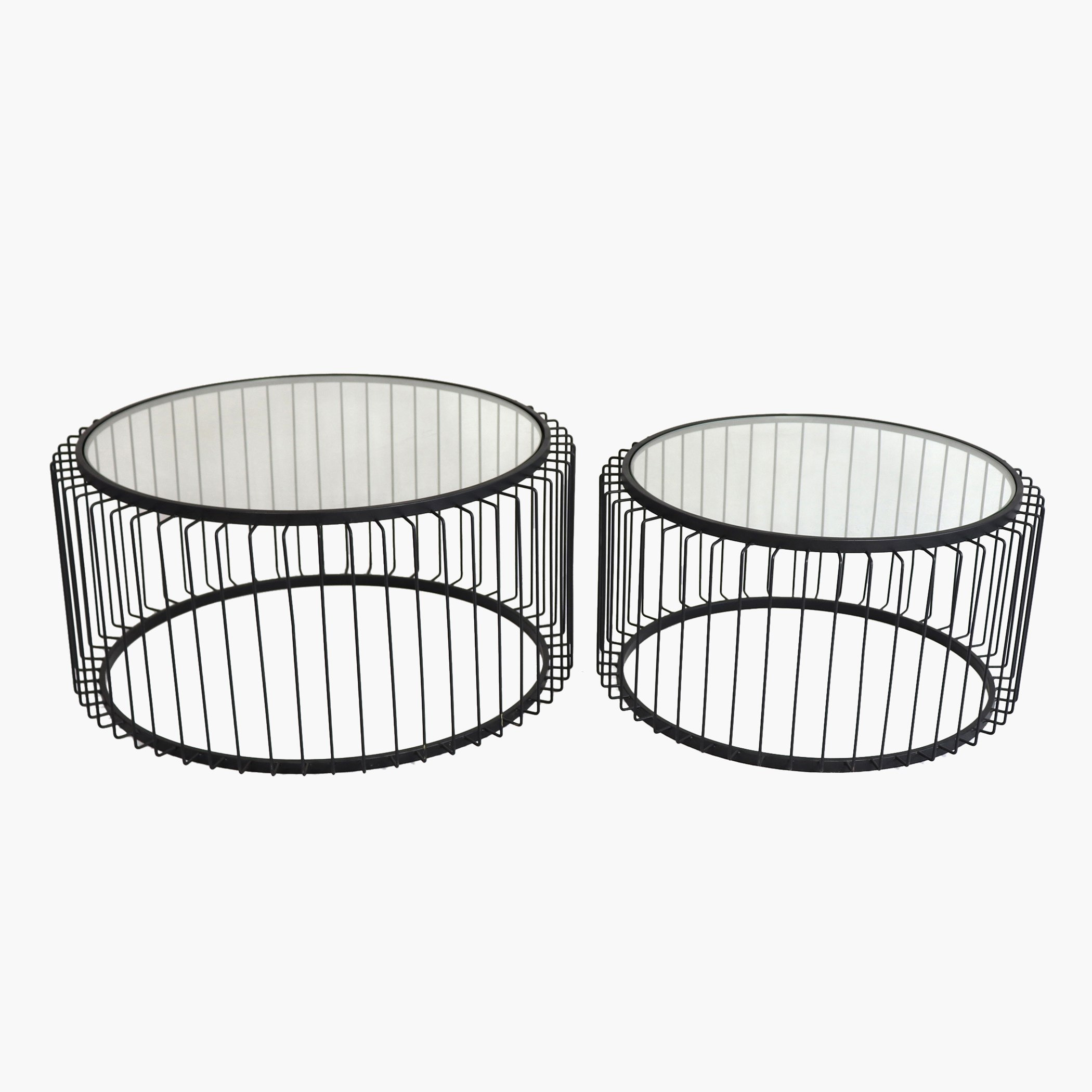 طاولة قهوة مستديرة من تيريون - طقم من قطعتين-hbxlivingroom-tablesandstands-coffeetables-image-2