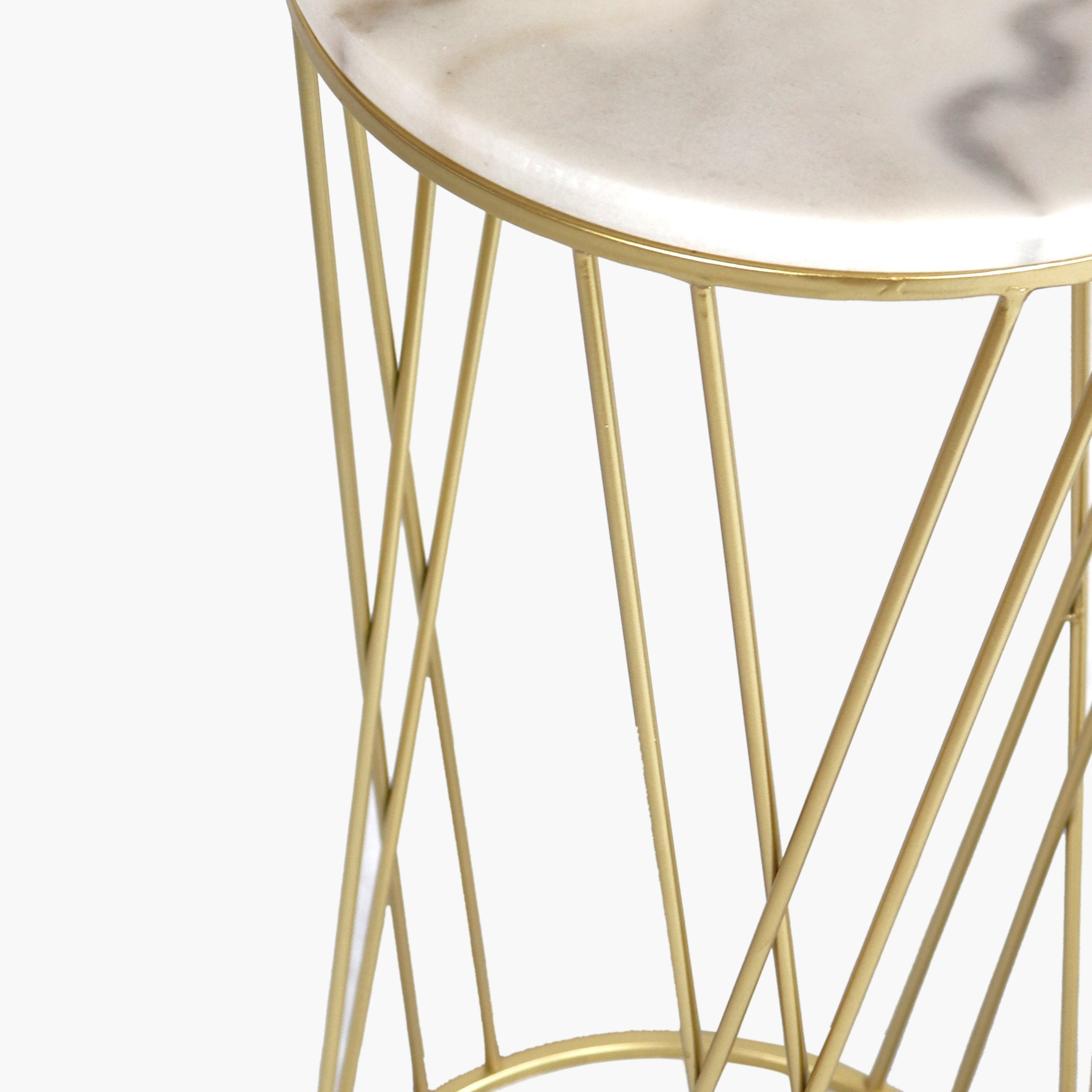 حامل إناء زرع مستدير بسطح رخام من وينجل - طقم قطعتين-hbxfurniture-livingroom-endtables-image-3