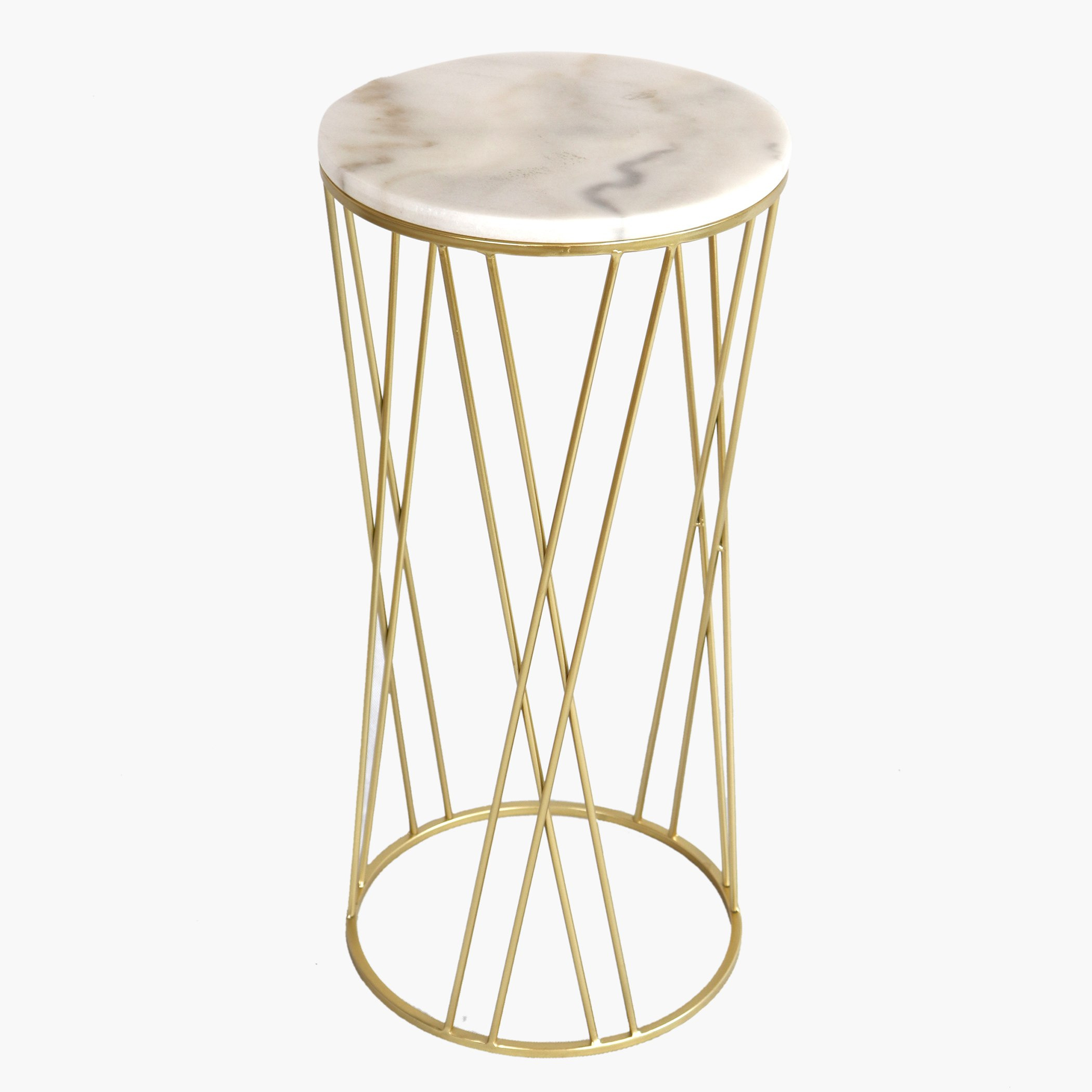 حامل إناء زرع مستدير بسطح رخام من وينجل - طقم قطعتين-hbxfurniture-livingroom-endtables-image-5