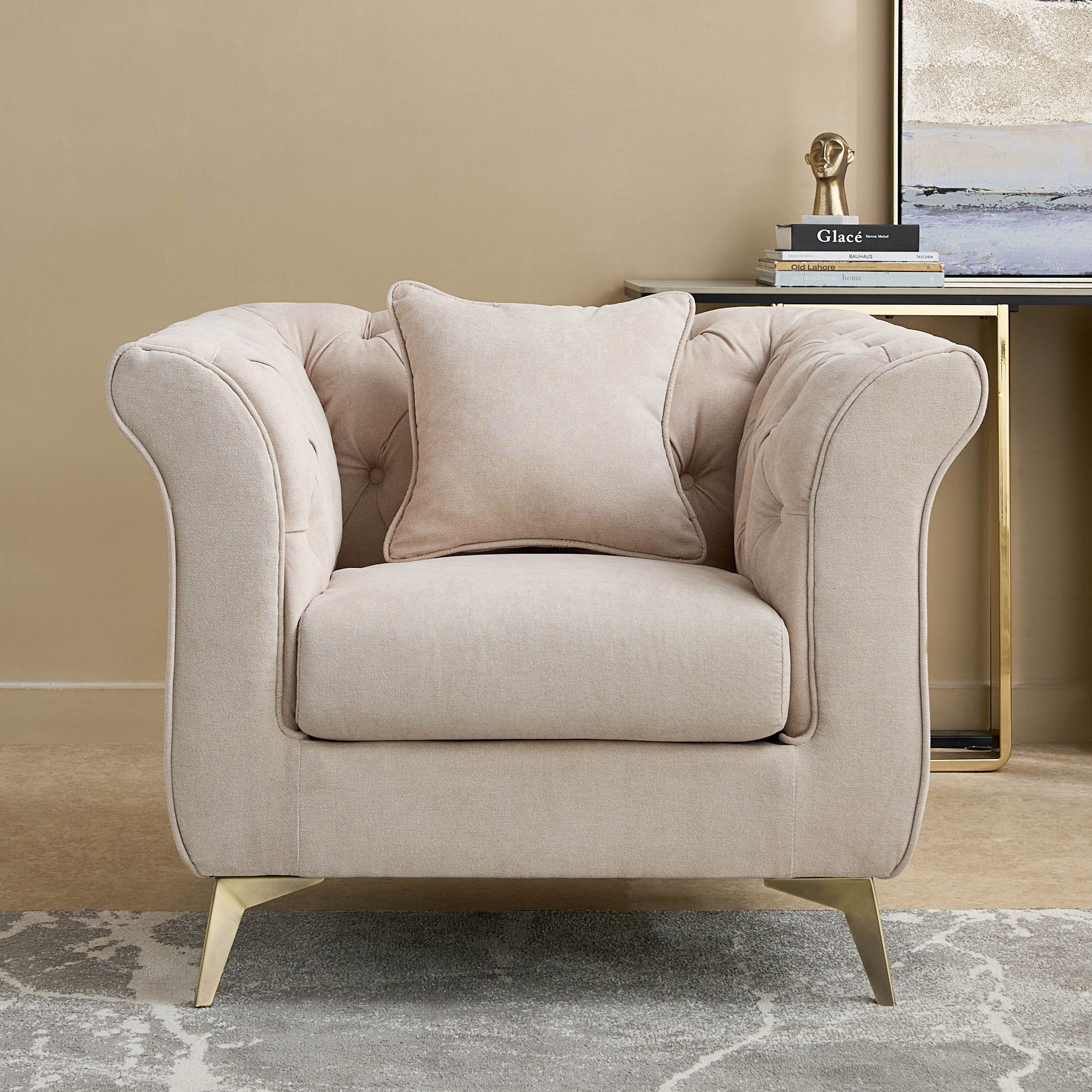 Oro 1-Seater Fabric Sofa with Cushion-hbxlivingroom-sofasandarmchairs-sofas-image-2