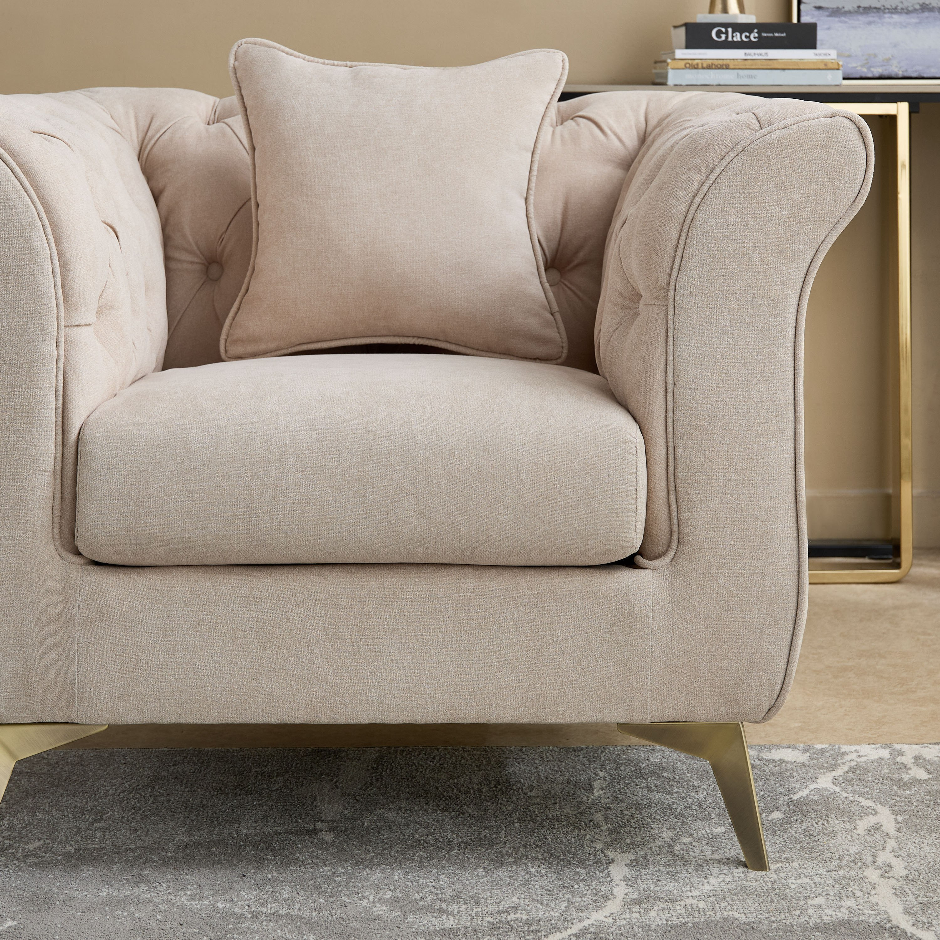 Oro 1-Seater Fabric Sofa with Cushion-hbxlivingroom-sofasandarmchairs-sofas-image-4
