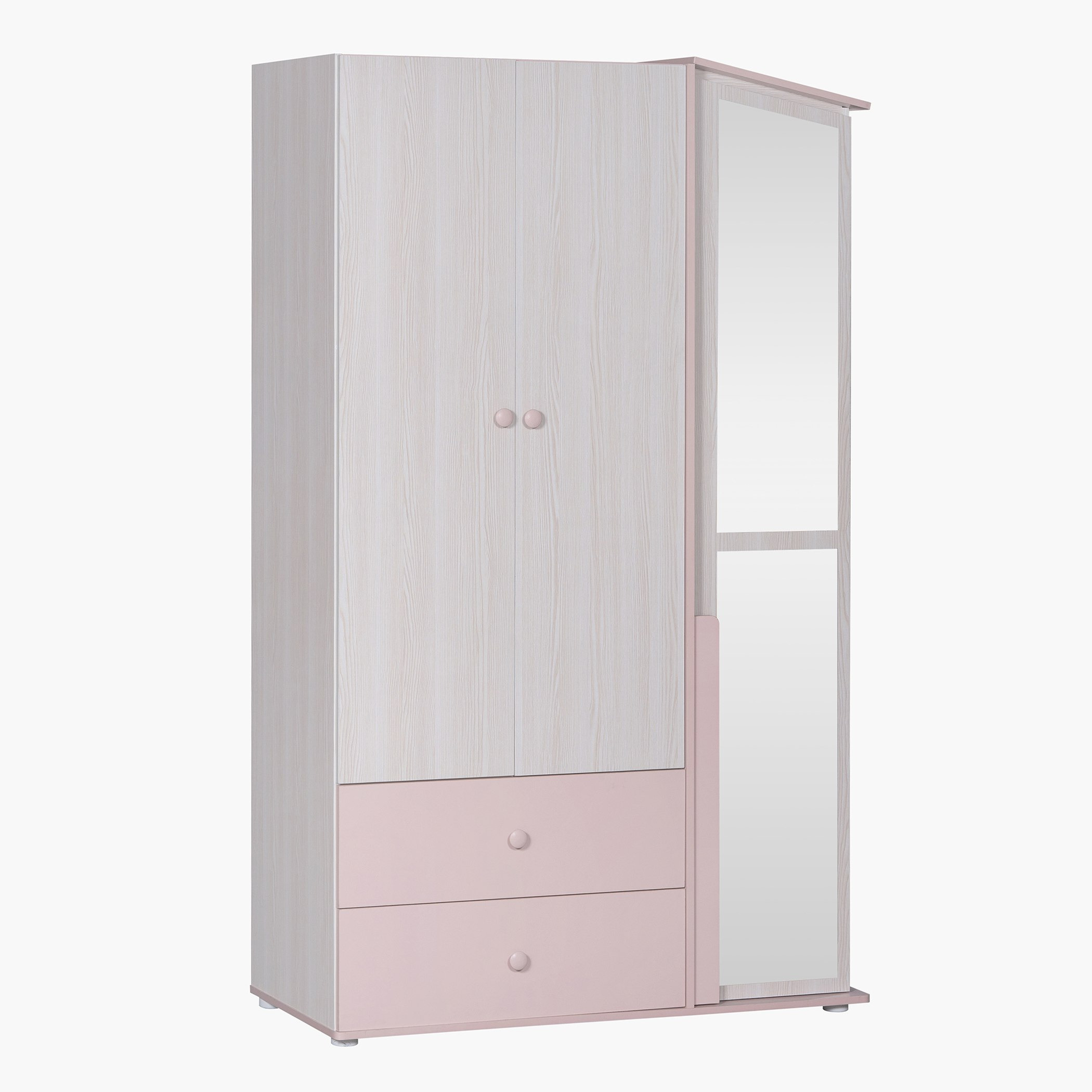 Anna 3-Door and 2-Drawers Wardrobe with Mirror-hbxfurniture-wardrobes-image-4