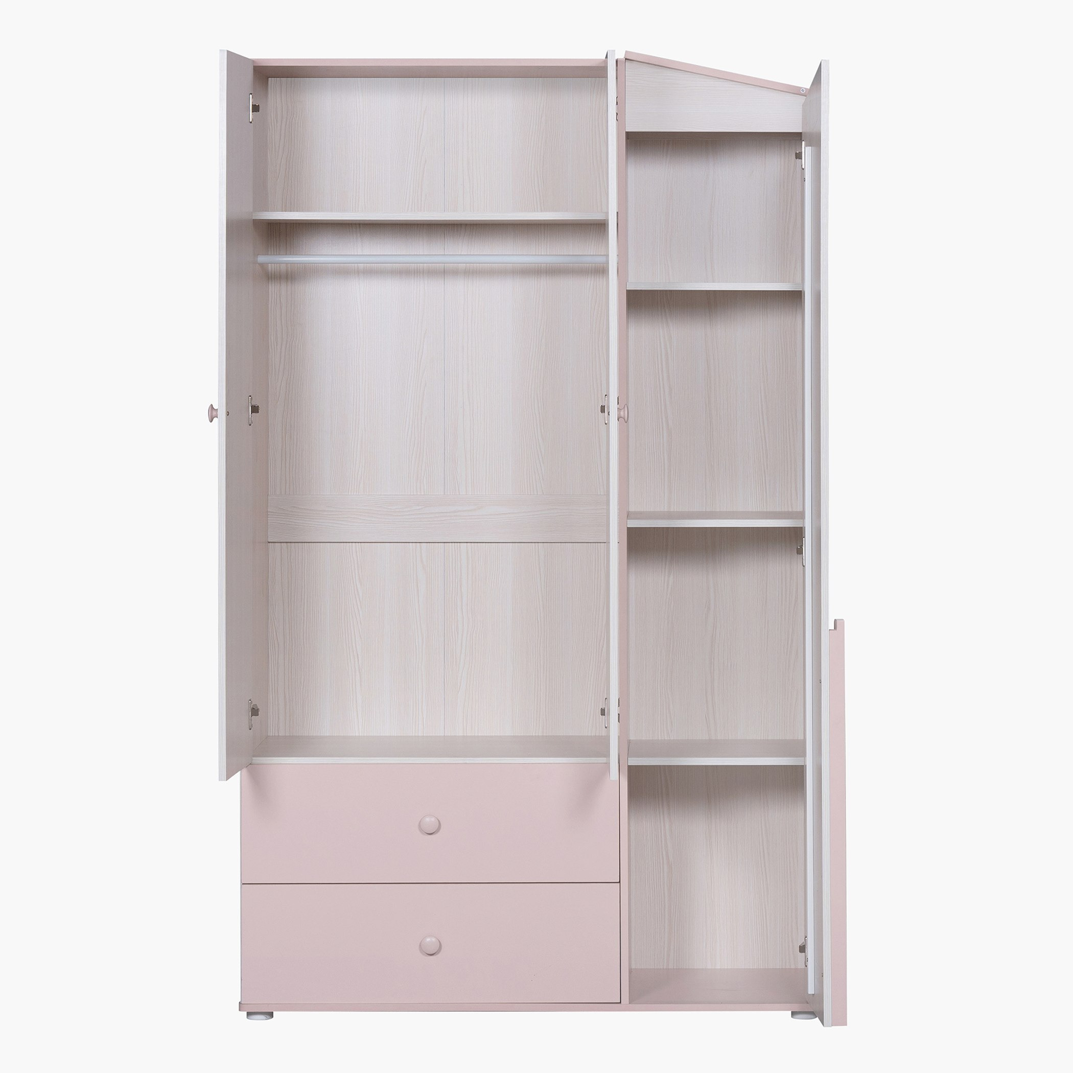 Anna 3-Door and 2-Drawers Wardrobe with Mirror-hbxfurniture-wardrobes-image-9