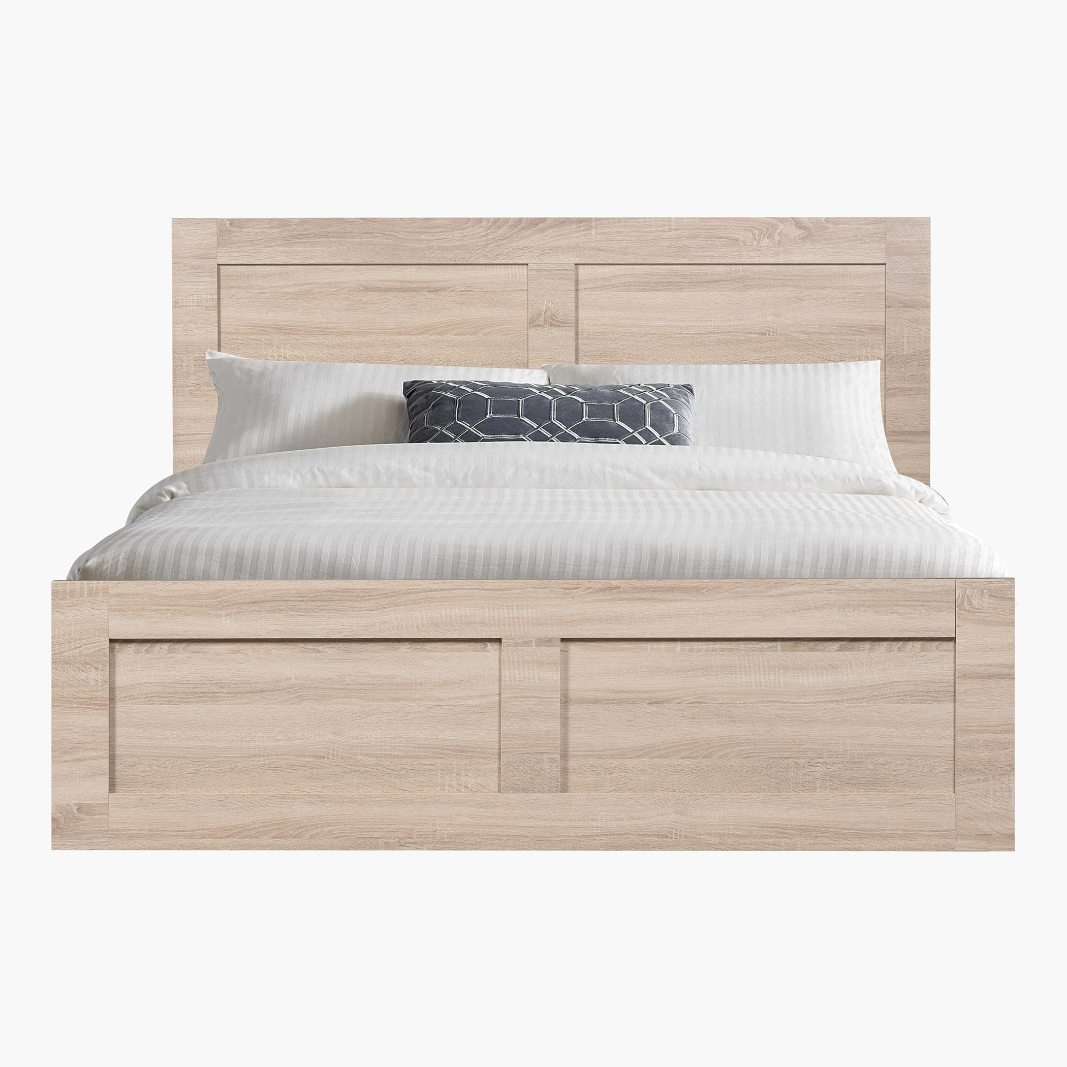 Movo Cooper Brussel Smart 4-Drawer Queen Bed with USB Port and Storage Headboard - 160x200 cm-hbxbedroom-bedsandbedsets-beds-queen-image-2