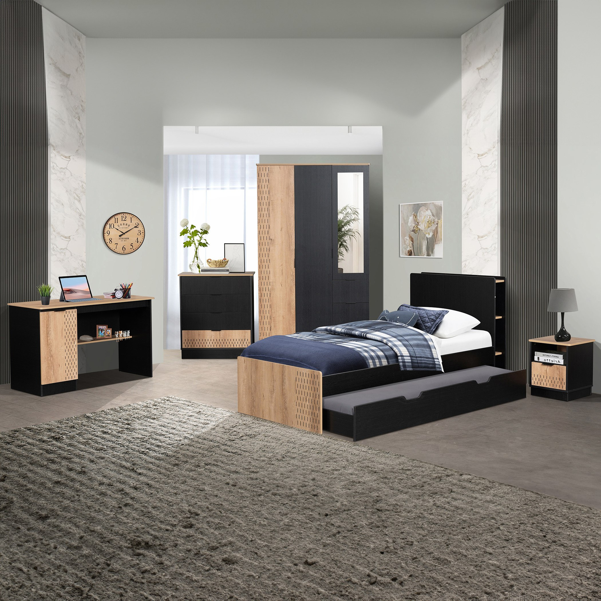 Jordan Single Smart Bed with Headboard Storage and USB Charging Port - 90x200 cm-hbxfurniture-bedsandbedsets-beds-single-image-19