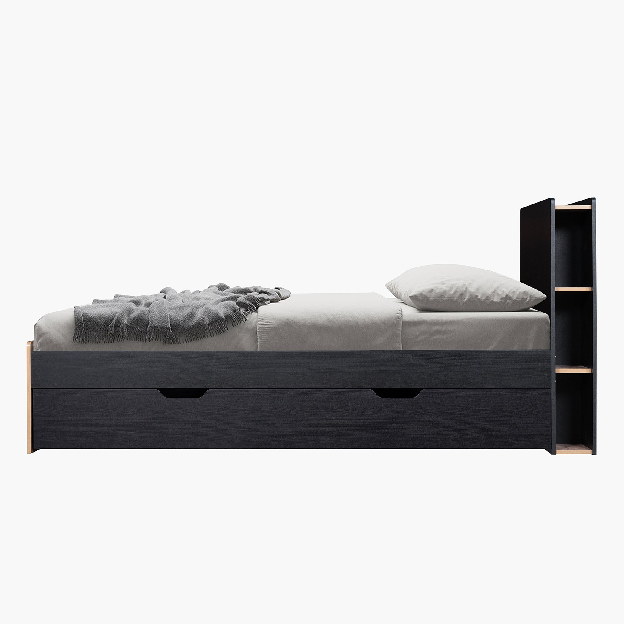 Jordan Single Smart Bed with Headboard Storage and USB Charging Port - 90x200 cm-hbxfurniture-bedsandbedsets-beds-single-image-8