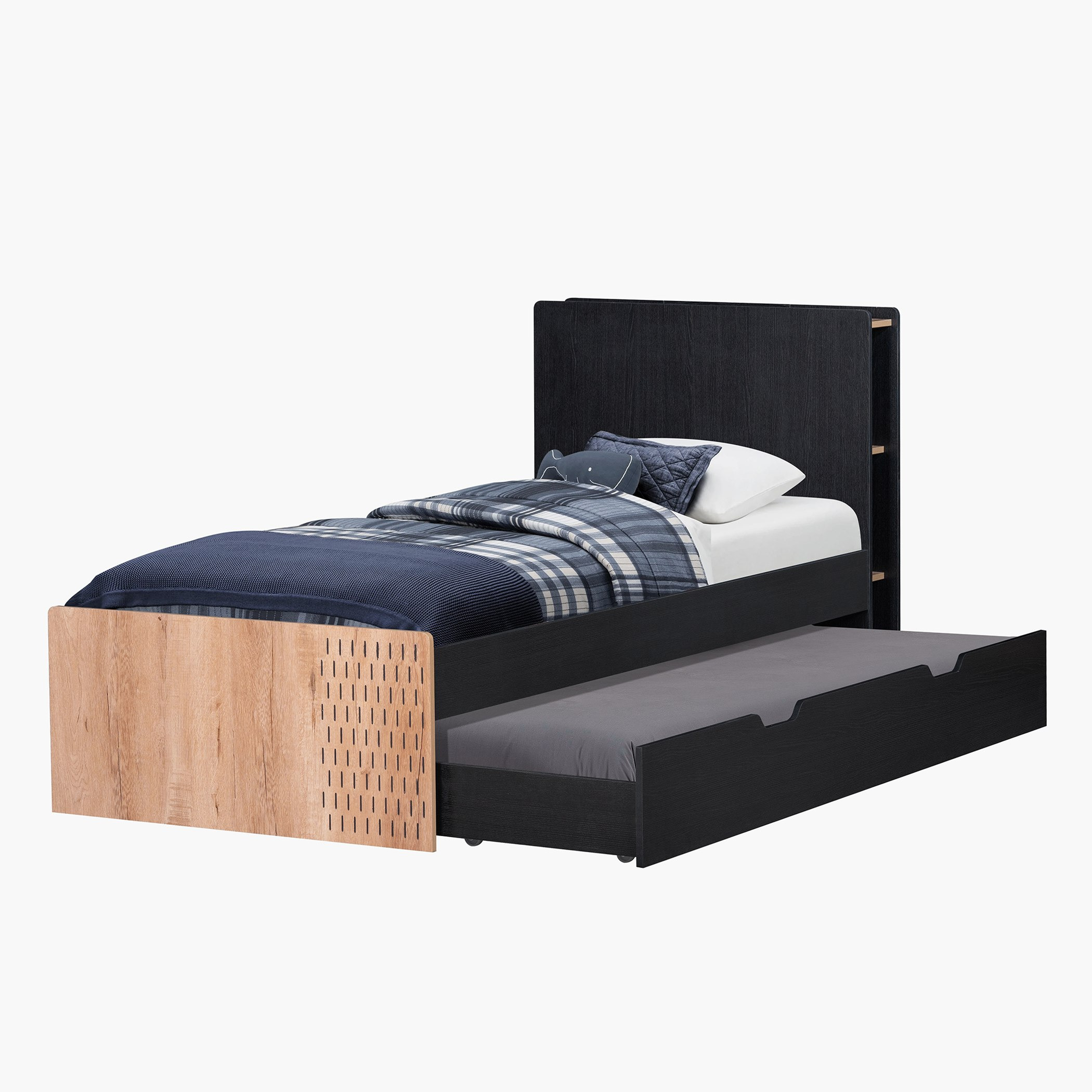 Jordan Single Smart Bed with Headboard Storage and USB Charging Port - 90x200 cm-hbxfurniture-bedsandbedsets-beds-single-image-9