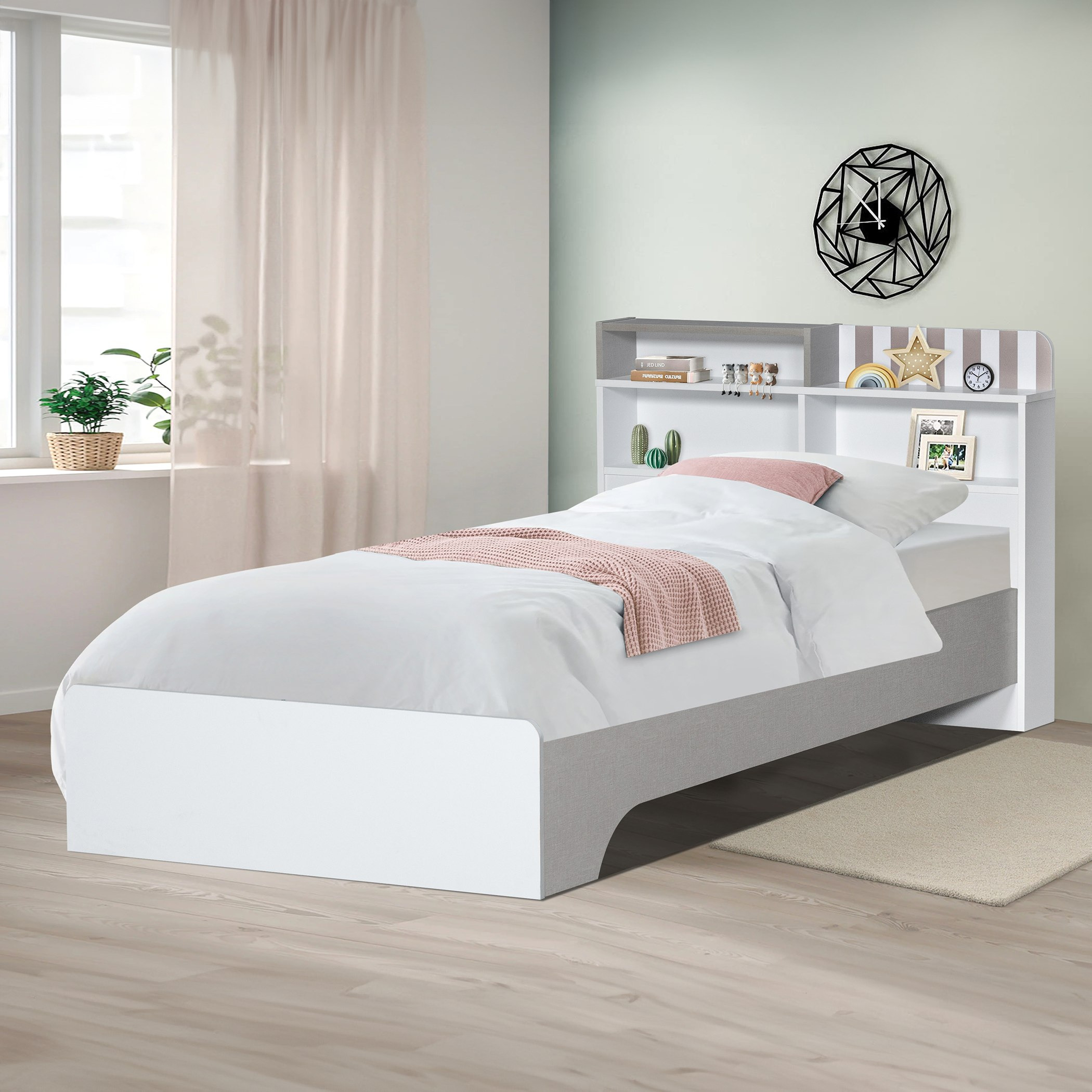 Single beds with storage store and mattress