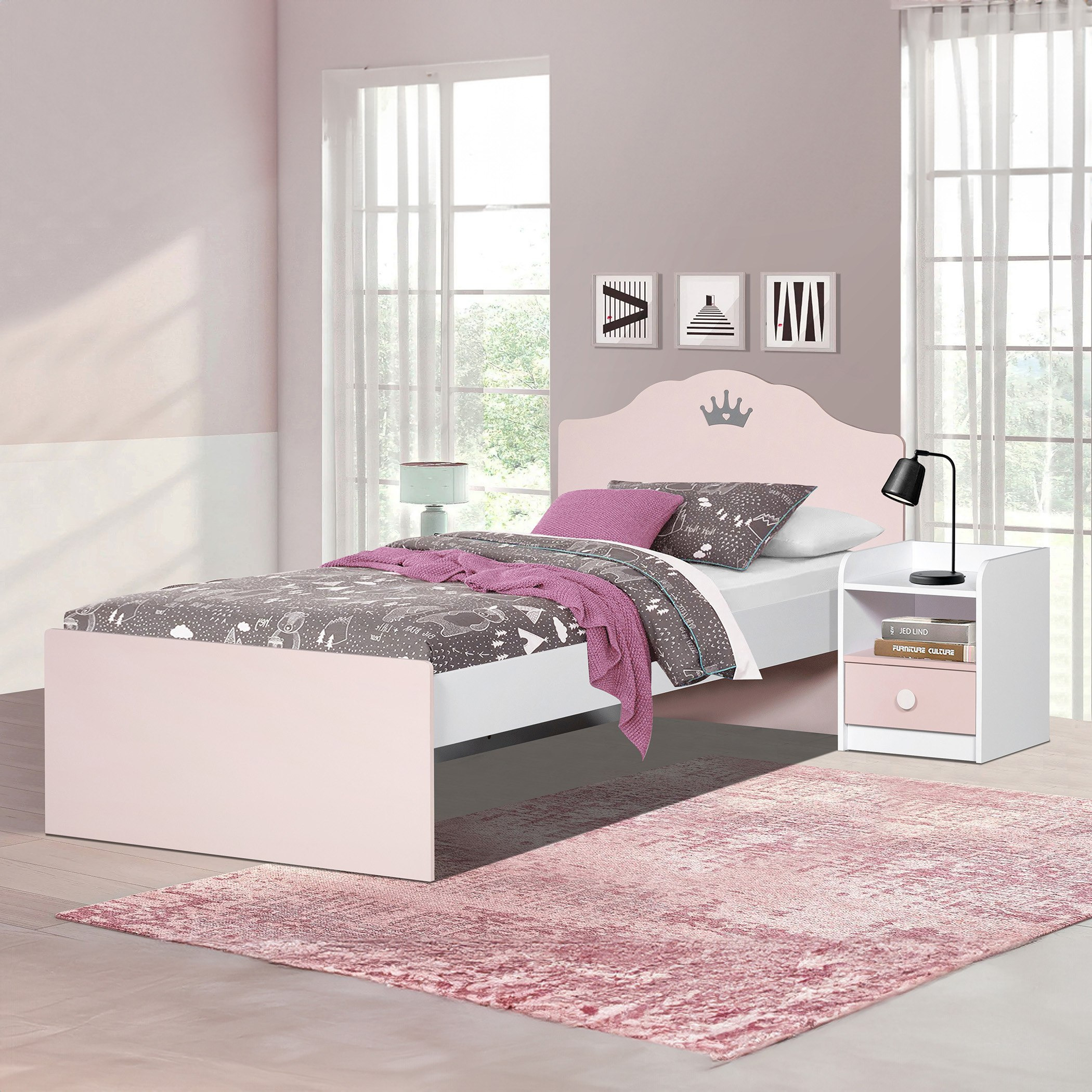 سرير فردي قابل للسحب - فانيلا بلوم من موڤو - 90x200 سم-hbxfurniture-bedsandbedsets-beds-image-2