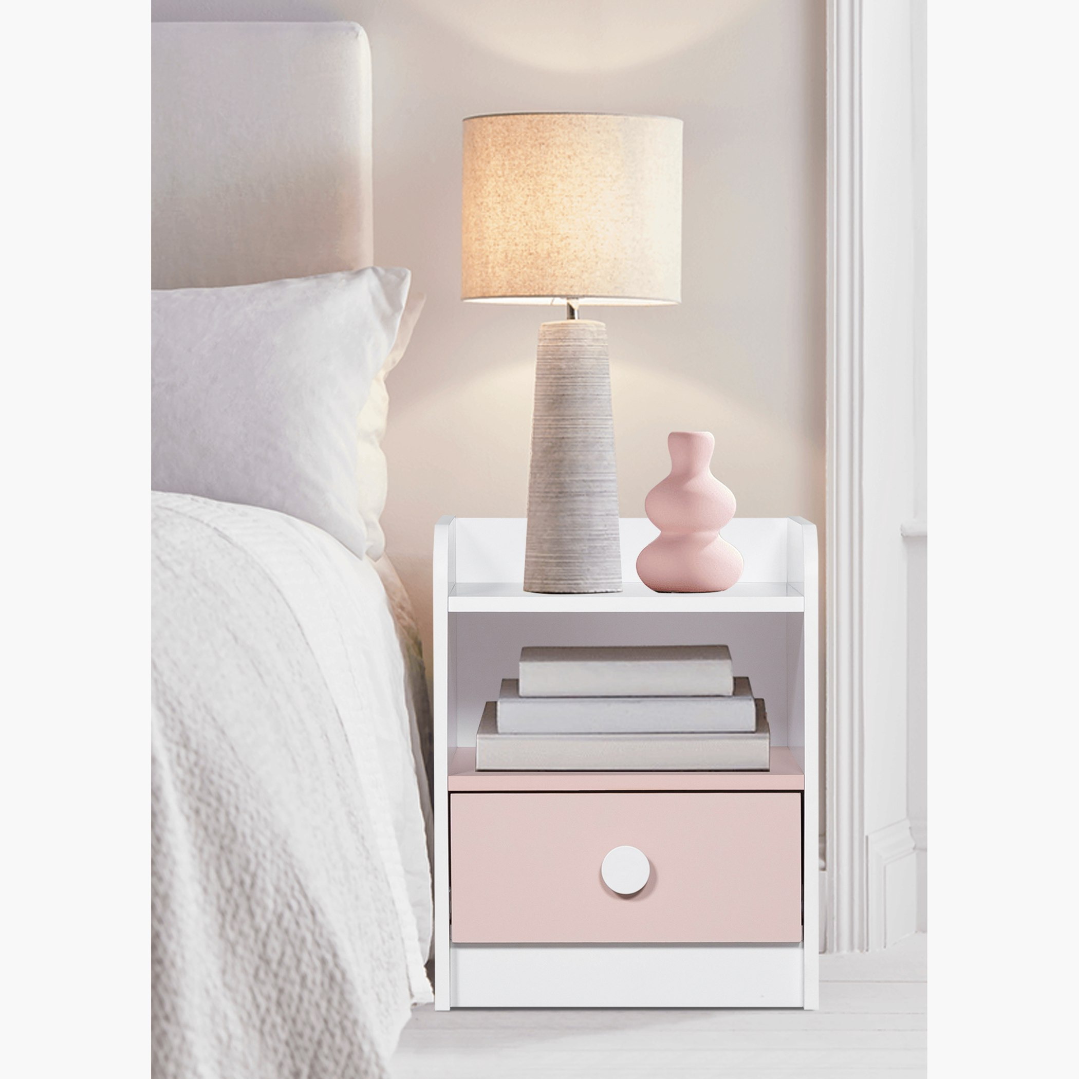 Light best sale pink nightstand