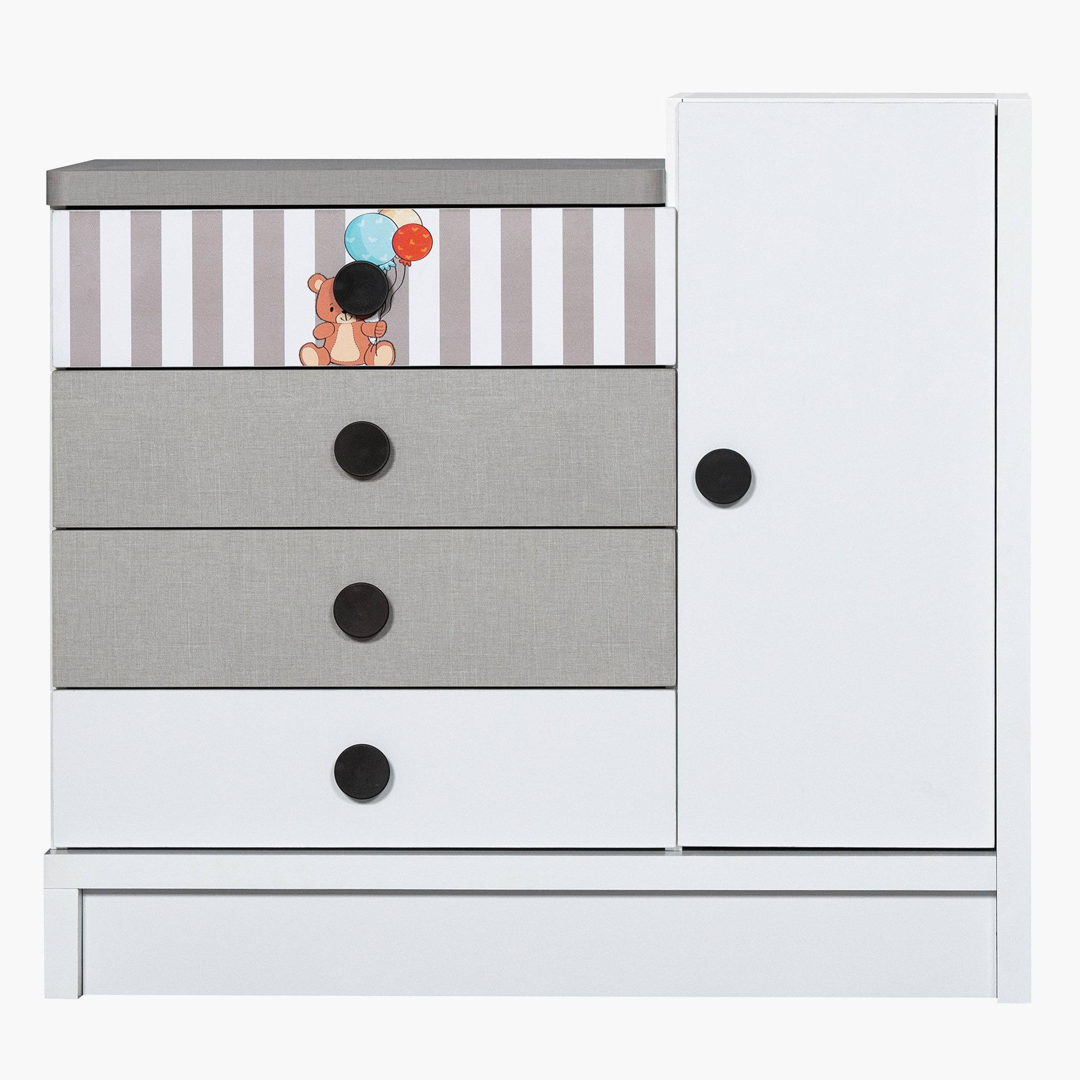 Movo Paddington 4-Drawer 1-Door Kids Dresser without Mirror-hbxfurniture-kidsroom-kidsdressersandmirrors-image-3