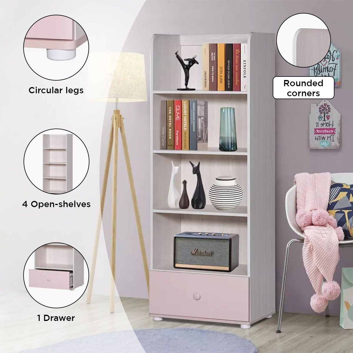 خزانة كتب بدرج واحد من آنا-hbxfurniture-office-bookcases-image-5