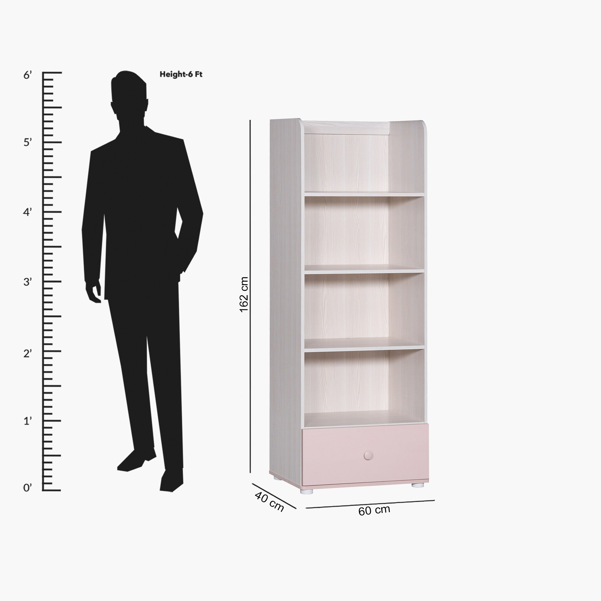 خزانة كتب بدرج واحد من آنا-hbxfurniture-office-bookcases-image-10