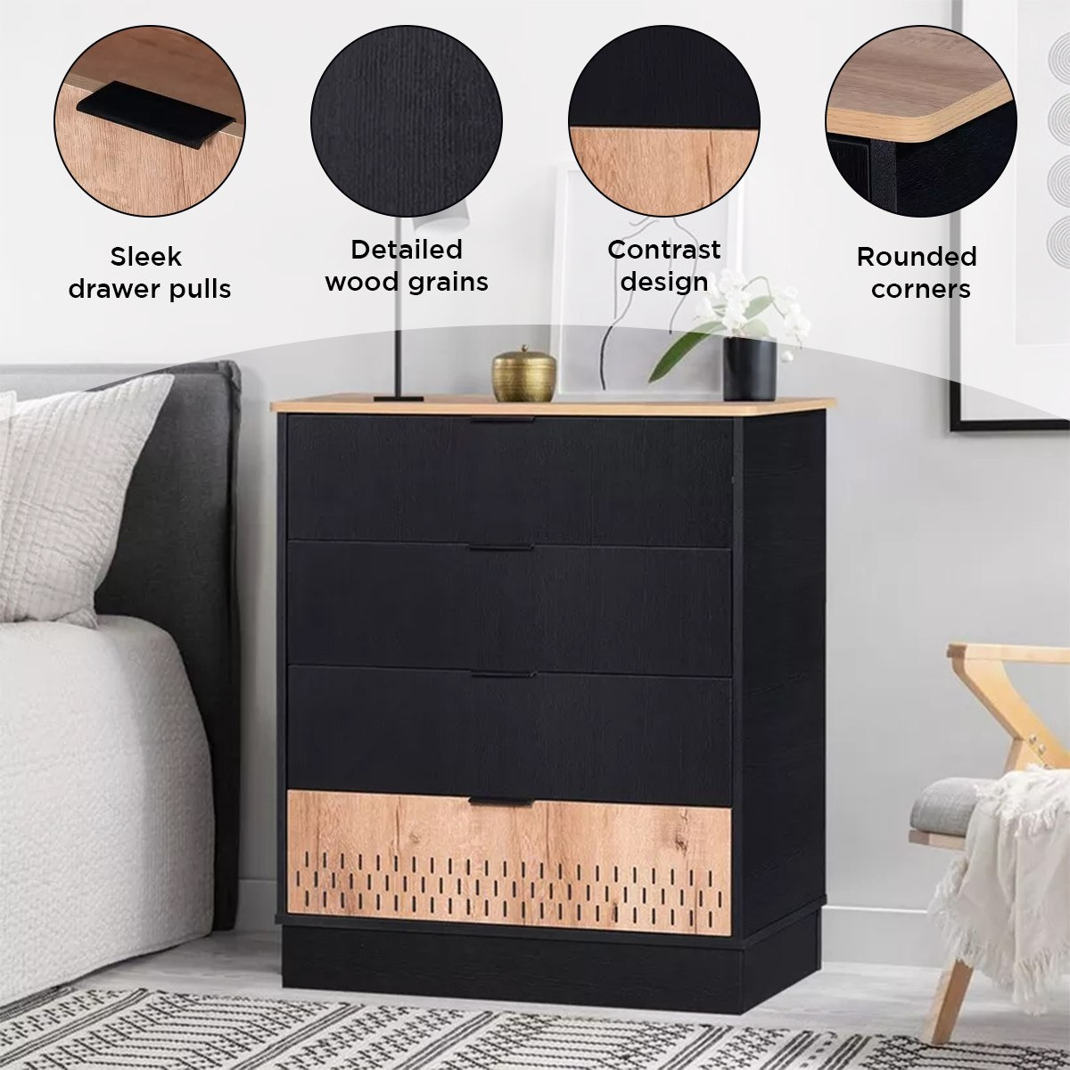 Jordan 4-Drawer Dresser without Mirror-hbxfurniture-kidsroom-kidsdressersandmirrors-image-4