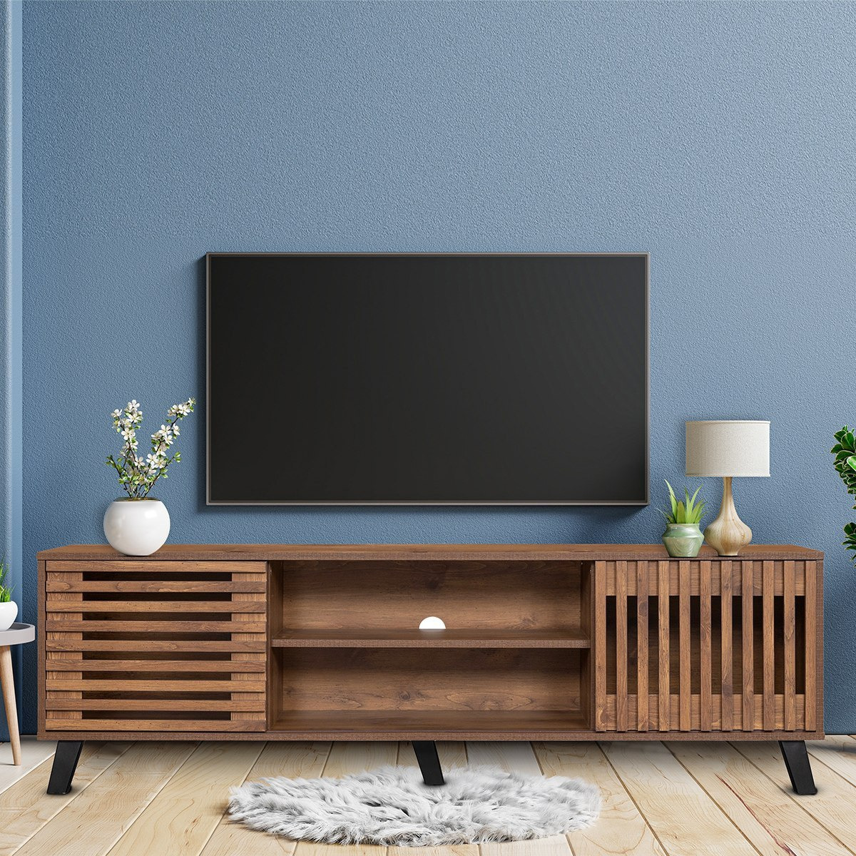 Tortilla 1.6 Metre 2 Sliding Door TV Unit for TV up to 70 inches-hbxlivingroom-mediaunitsandstorage-tvunits-image-2