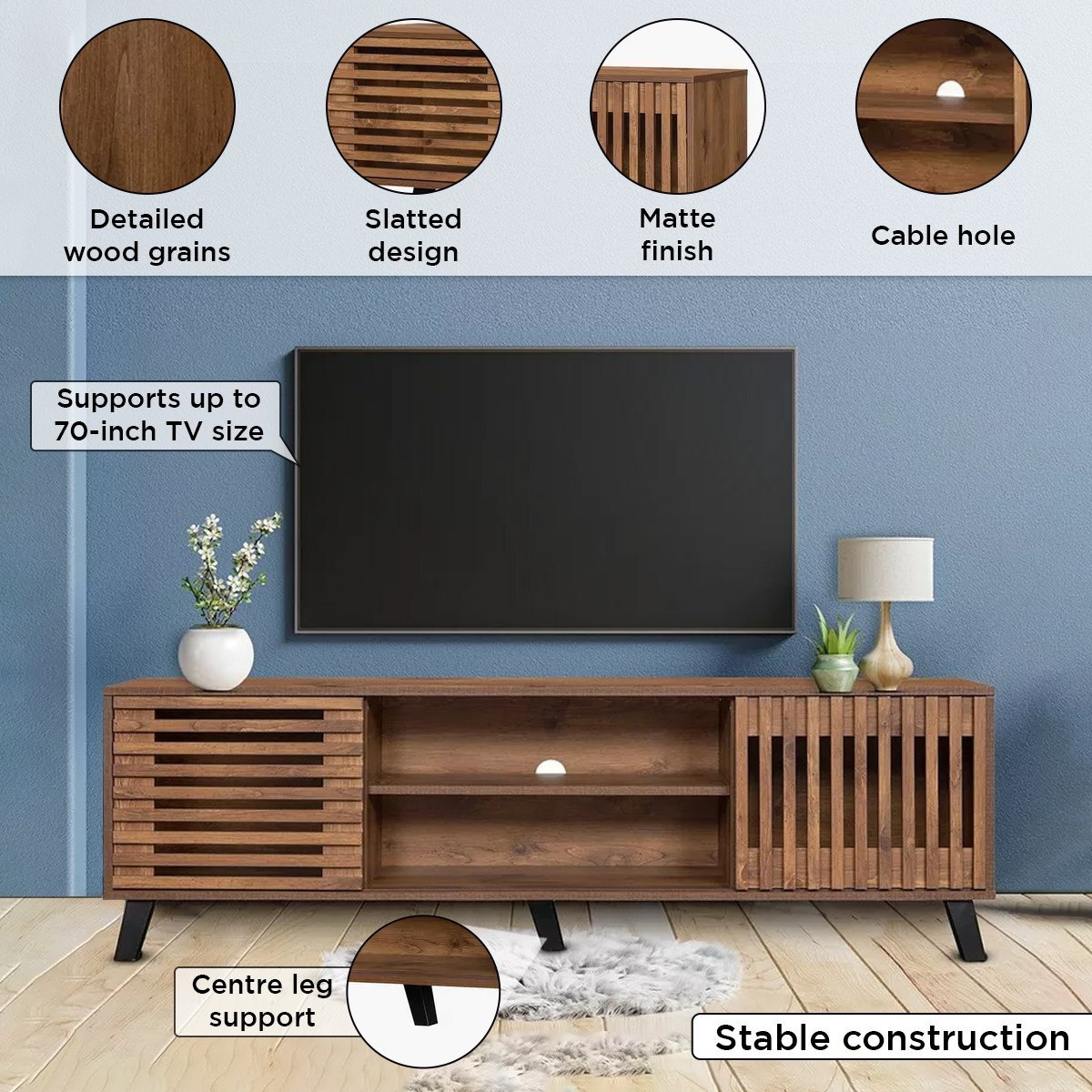 Tortilla 1.6 Metre 2 Sliding Door TV Unit for TV up to 70 inches-hbxlivingroom-mediaunitsandstorage-tvunits-image-5