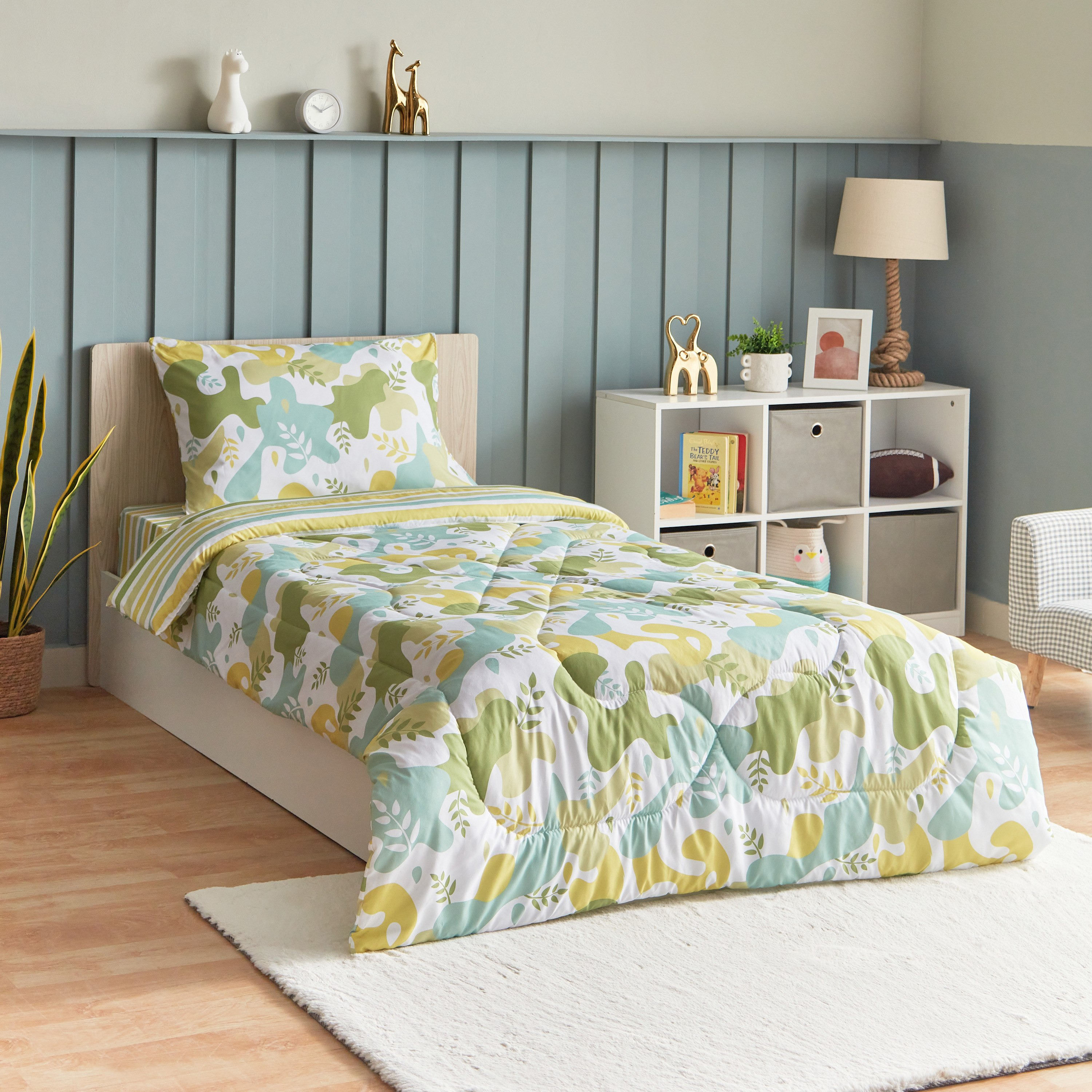 طقم لحاف فردي ألياف دقيقة قطعتين من رون - 50x75 سم-hbxhomeware-hbxkidsandyouth-image-1