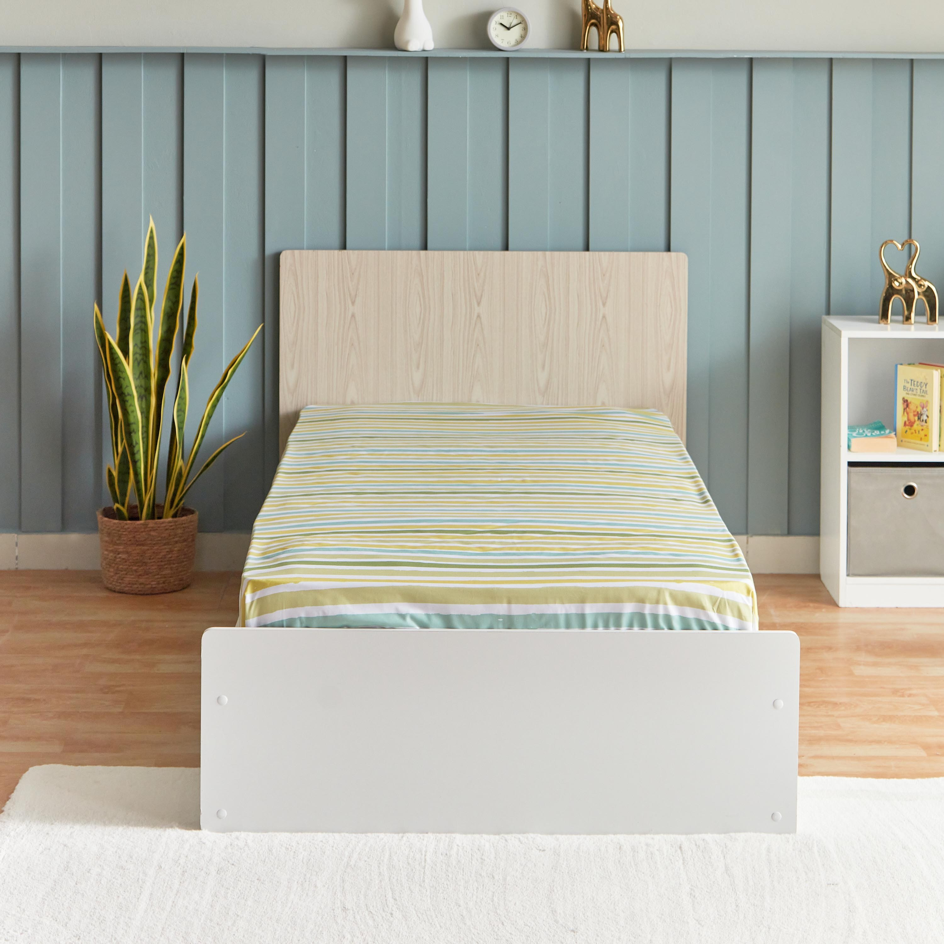 شرشف مطاطي فردي ألياف دقيقة من رون - 90x200+25 سم-hbxhomeware-hbxkidsandyouth-image-2
