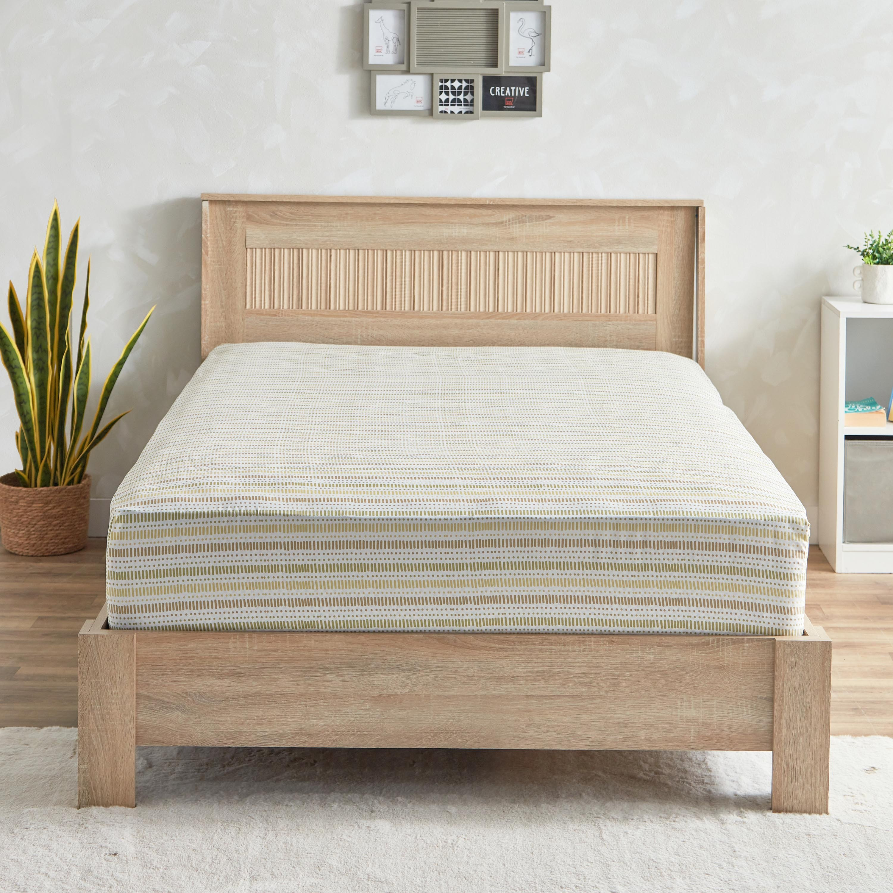 شرشف مطاطي توين ألياف دقيقة من رون - 120x200+25 سم-hbxhomeware-bedding-fittedsheets-image-2