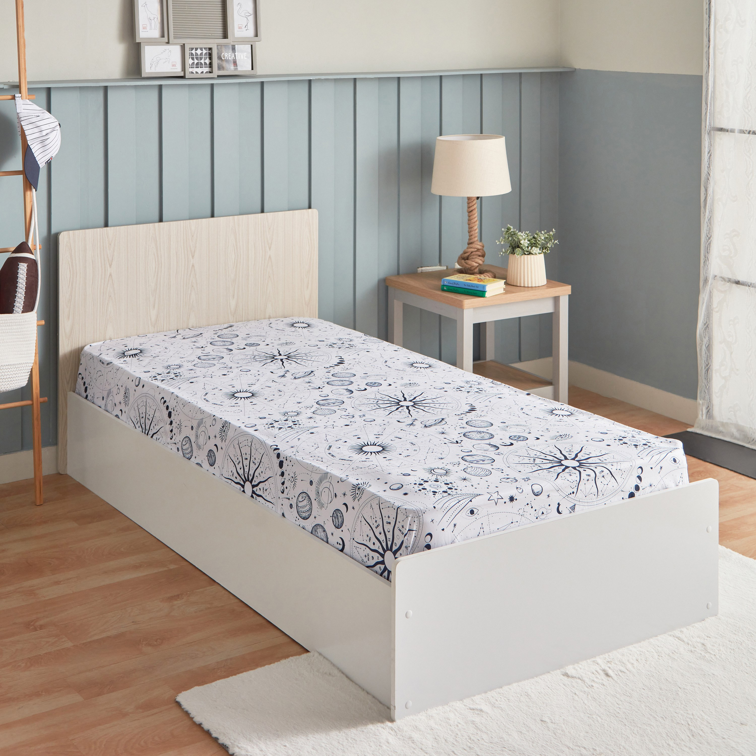 شرشف مطاطي فردي ألياف دقيقة من هاري كوزموس سواريه - 90 × 200 + 25 سم-hbxhomeware-hbxkidsandyouth-image-1