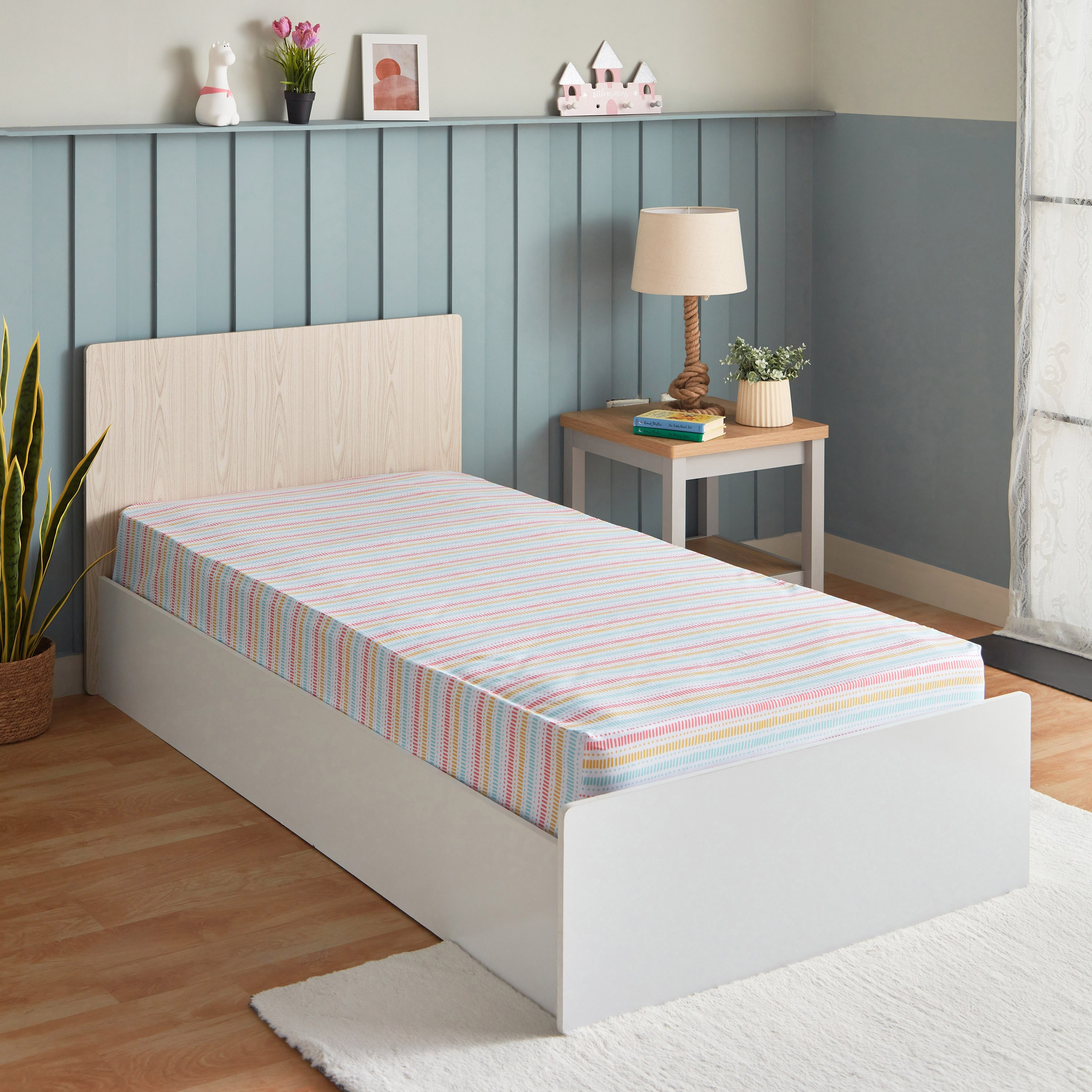 شرشف مطاطي مايكروفايبر فردي من هيرميوني دريمز- 90x200+25 سم-hbxhomeware-hbxkidsandyouth-image-1