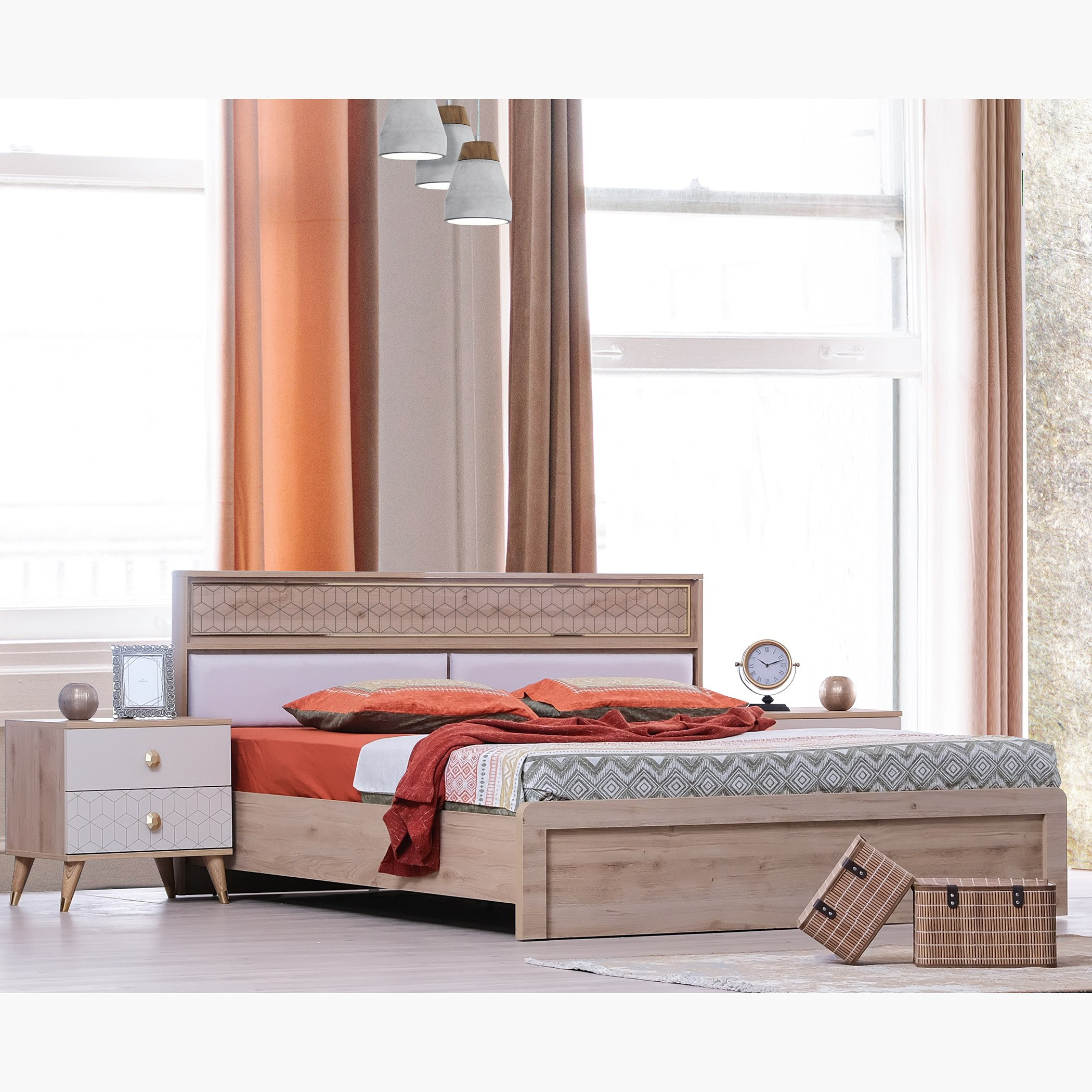 طقم غرفة نوم كينج 5 قطع - باندورا - 180x200 سم-hbxbedroom-bedsandbedsets-bedroomsets-king-image-2