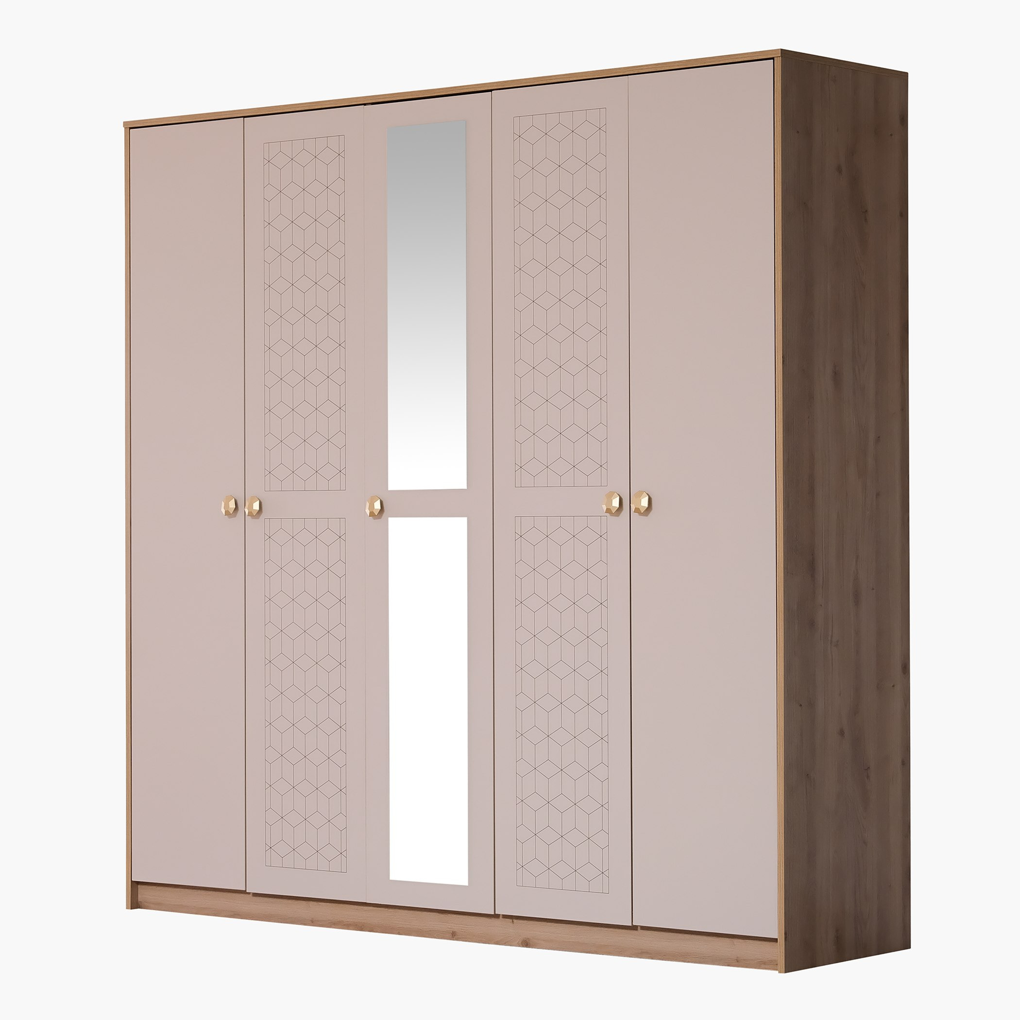 خزانة ملابس 5 أبواب بمرآة من باندورا-hbxfurniture-wardrobes-image-2