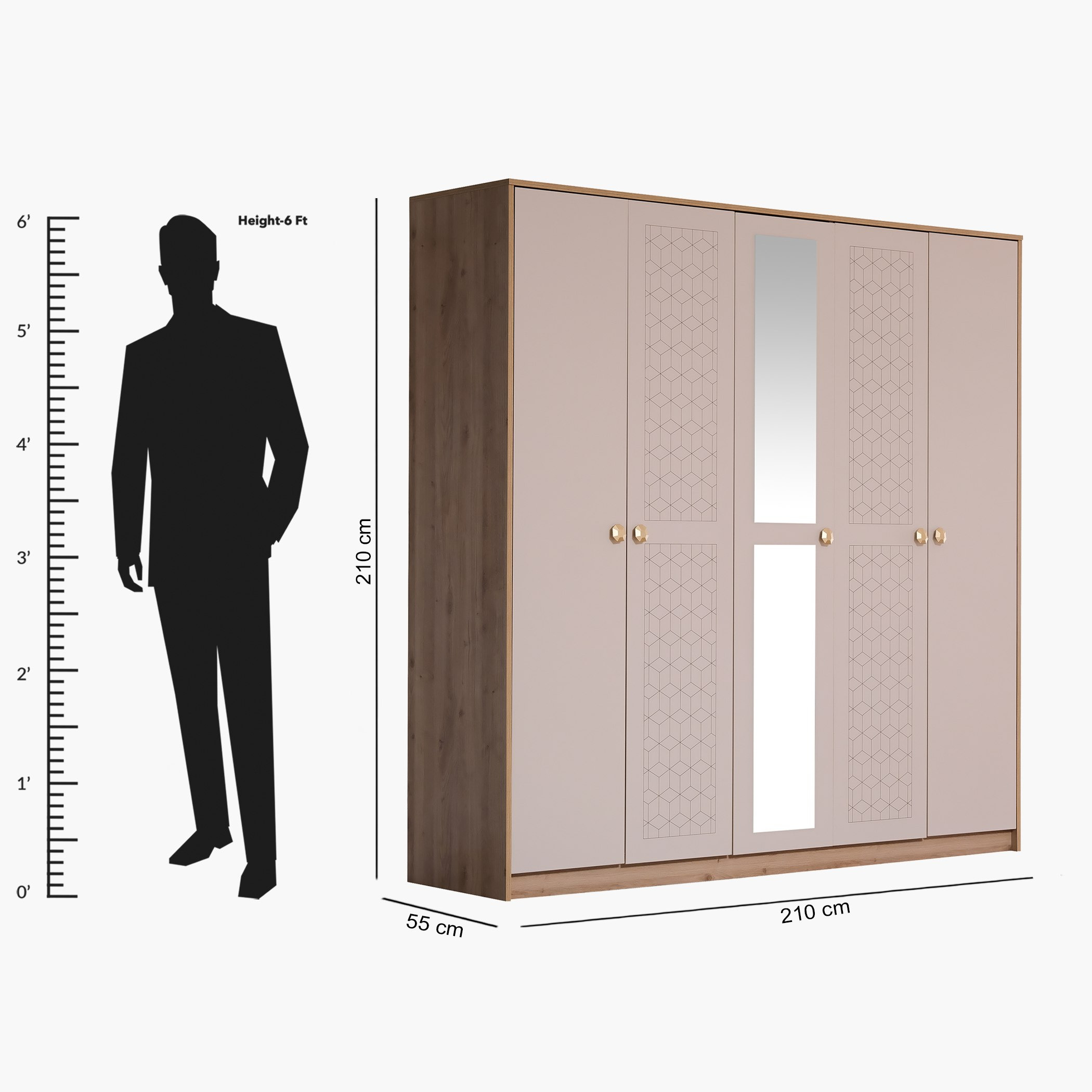 خزانة ملابس 5 أبواب بمرآة من باندورا-hbxfurniture-wardrobes-image-8