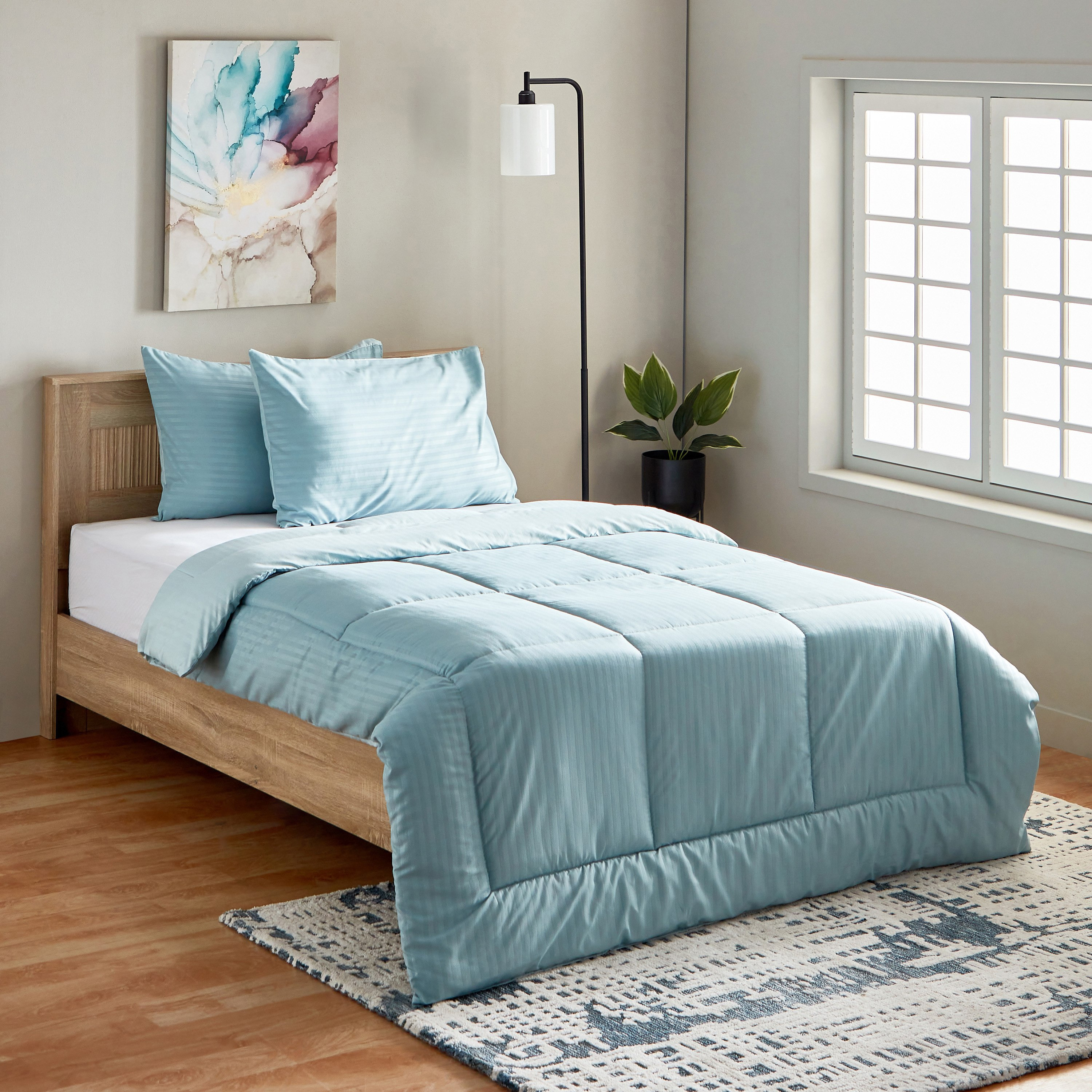 طقم لحاف كينج من الألياف الدقيقة يستخدم على الوجهين 3 قطع من بريستول - 160x220 سم-hbxhomeware-hbxdecorandfurnishings-image-1