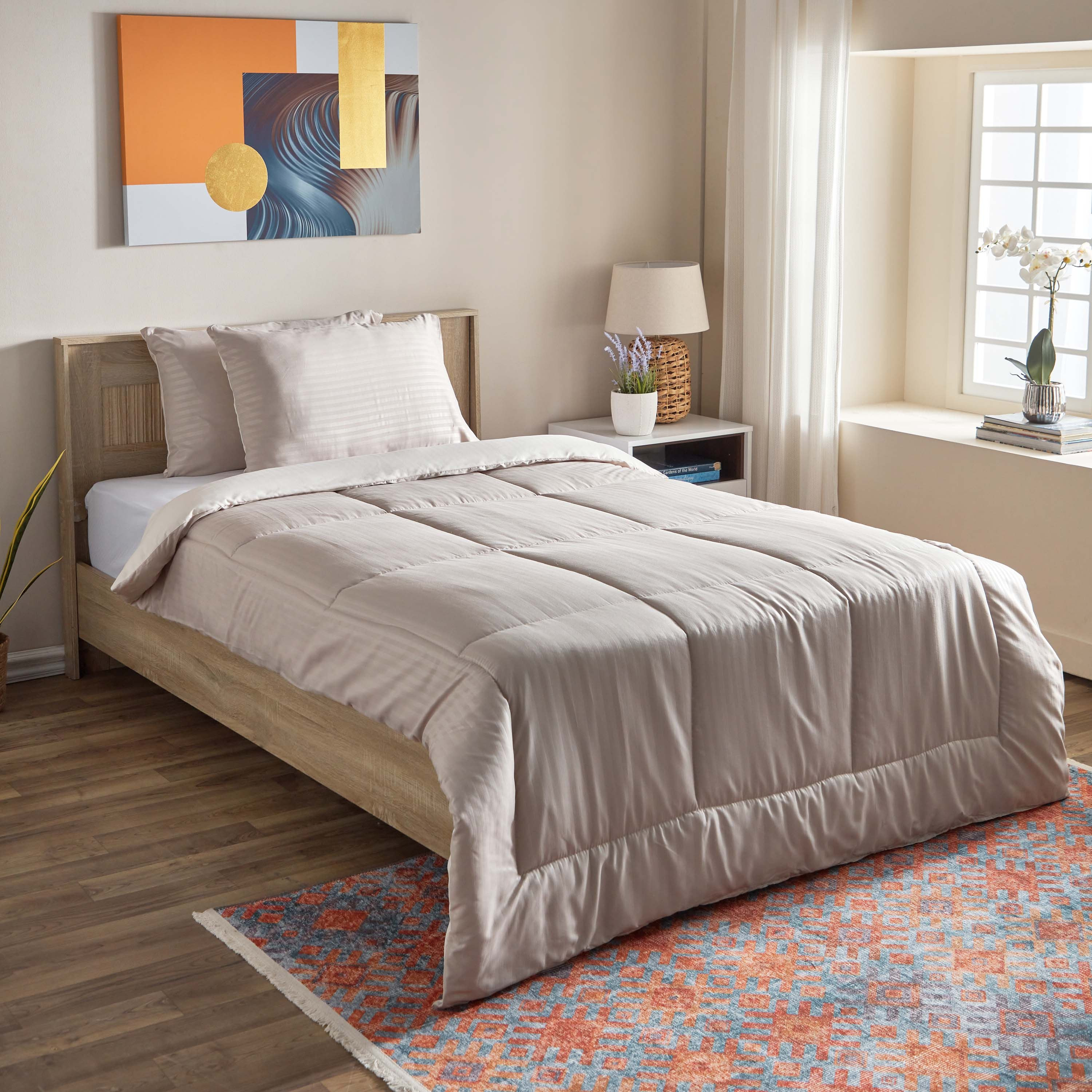 طقم لحاف كينج من الألياف الدقيقة يستخدم على الوجهين 3 قطع من بريستول - 160x220 سم-hbxhomeware-hbxdecorandfurnishings-image-1
