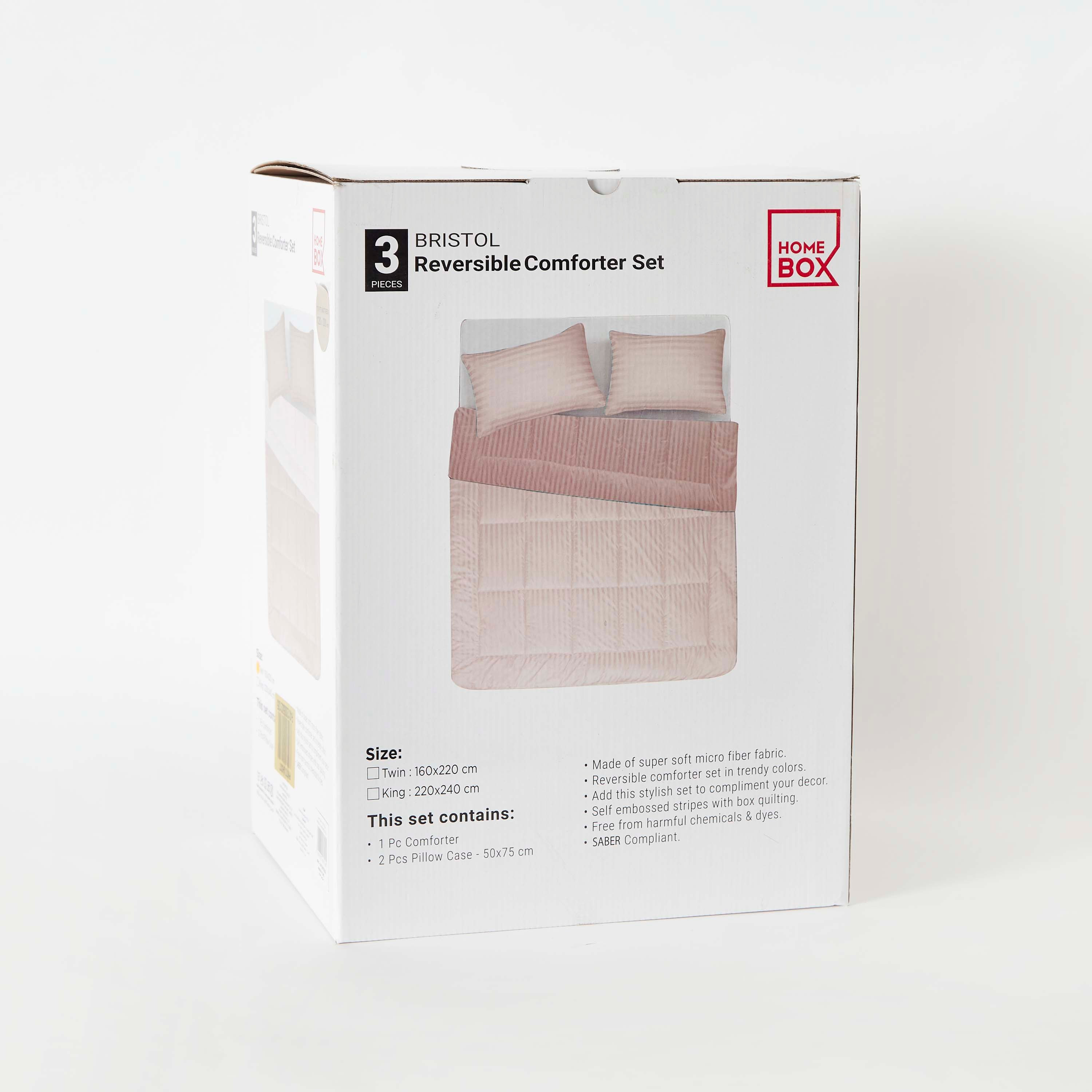 طقم لحاف كينج من الألياف الدقيقة يستخدم على الوجهين 3 قطع من بريستول - 160x220 سم-hbxhomeware-hbxdecorandfurnishings-image-9