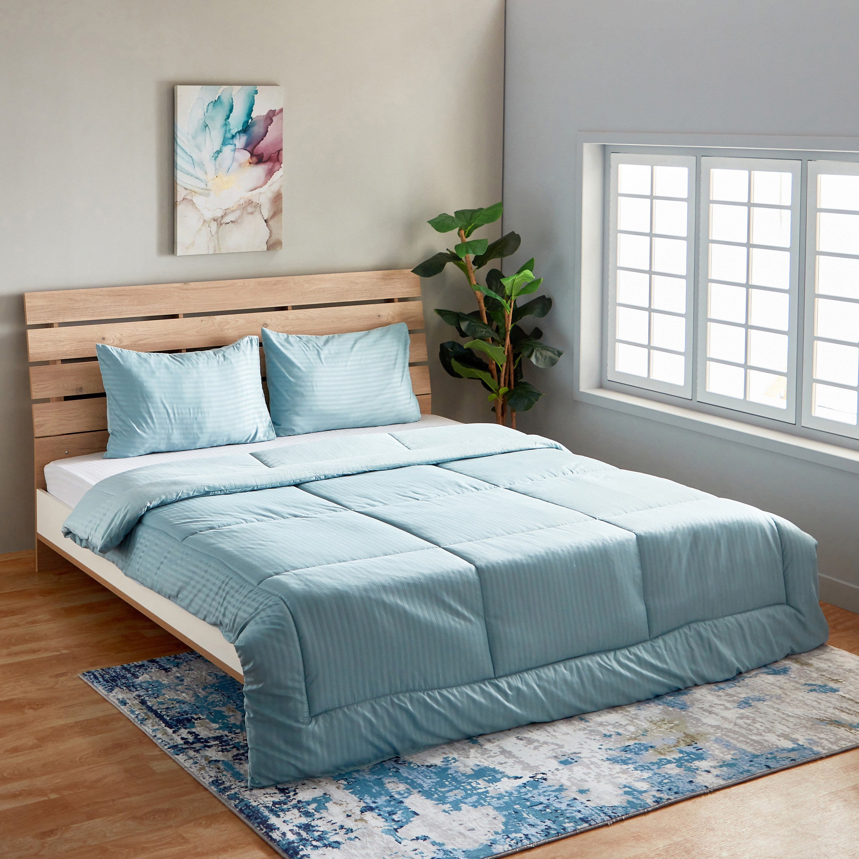 طقم لحاف كينج من الألياف الدقيقة يستخدم على الوجهين 3 قطع من بريستول - 220x240 سم-hbxhomeware-hbxdecorandfurnishings-image-1