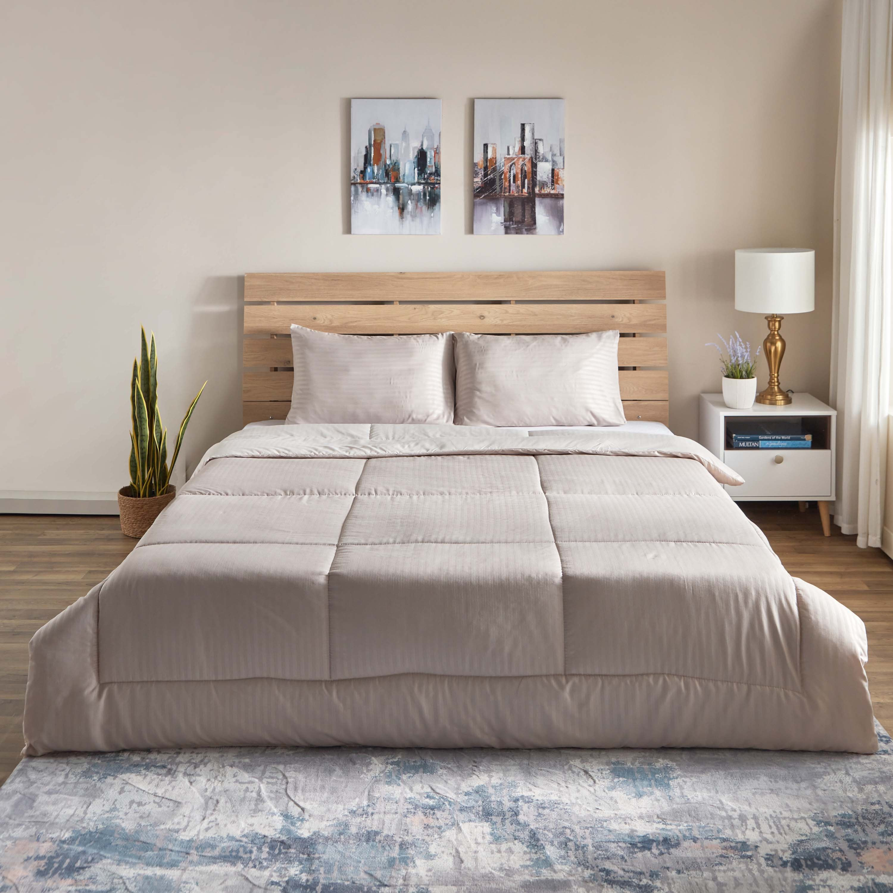 طقم لحاف كينج من الألياف الدقيقة يستخدم على الوجهين 3 قطع من بريستول - 220x240 سم-hbxhomeware-hbxdecorandfurnishings-image-2
